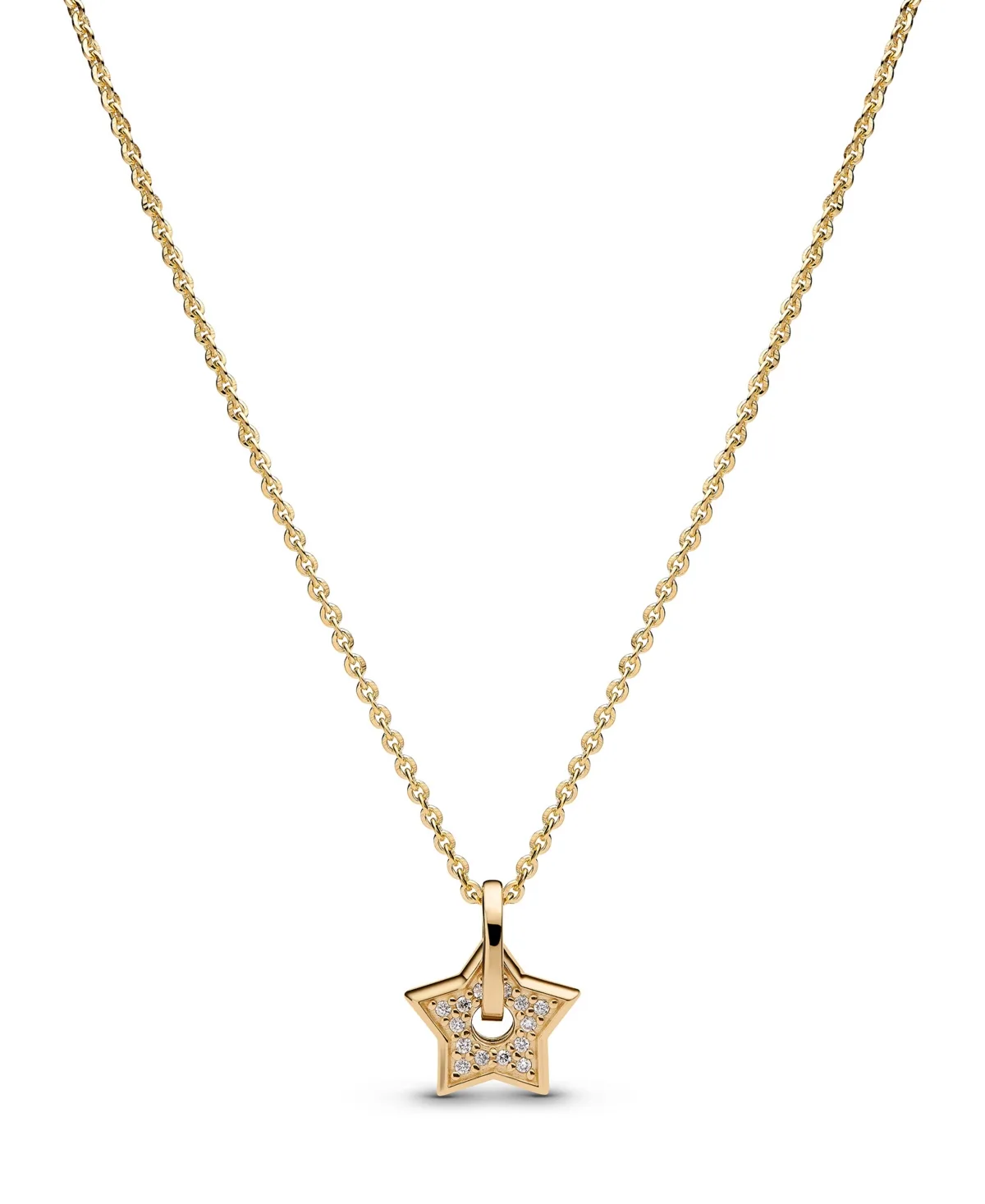 Lab-Grown Diamond Star Pendant Necklace (0.03 ct. t.w.) in 14k Gold by Pandora