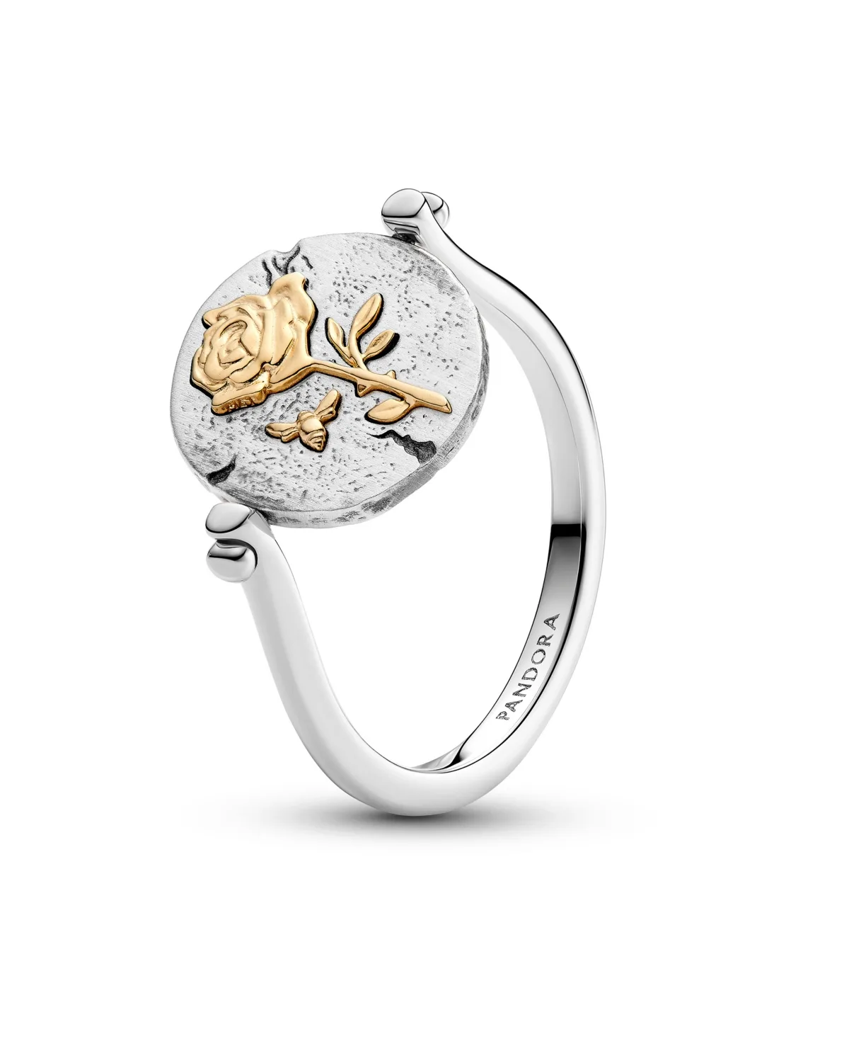 Two-Tone Rose Ring by Pandora