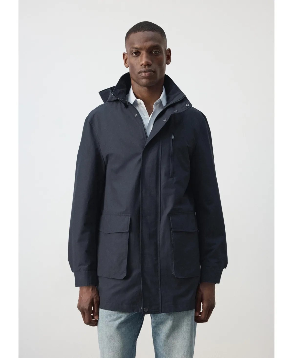 Water-Repellent Straight-Fit Hooded Parka by Mango