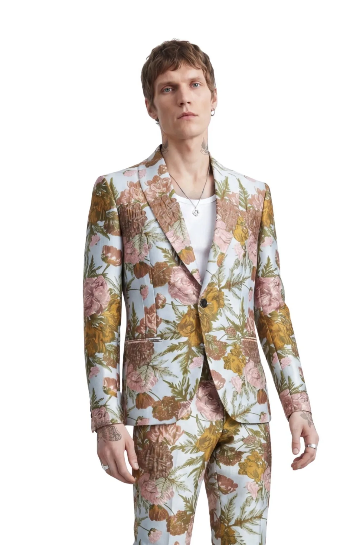 Hirshfield Slim Fit Floral Suit Jacket by Twisted Tailor