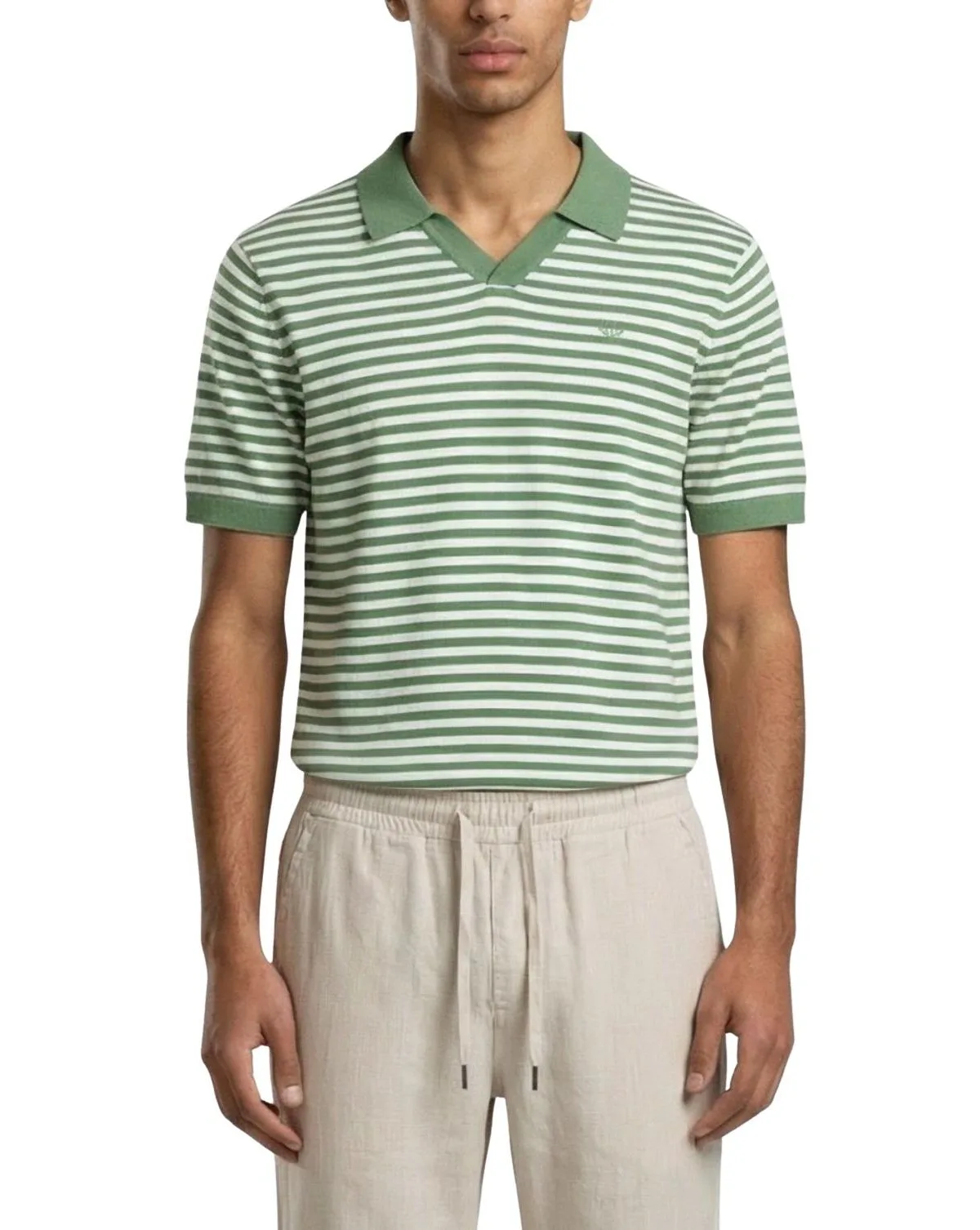 Milton Striped Short-Sleeve Polo Shirt by Walker & Hunt