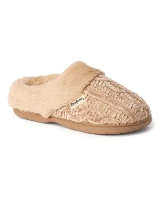 Claire Cable Knit Chenille Clog House Shoe Slipper by Dearfoams