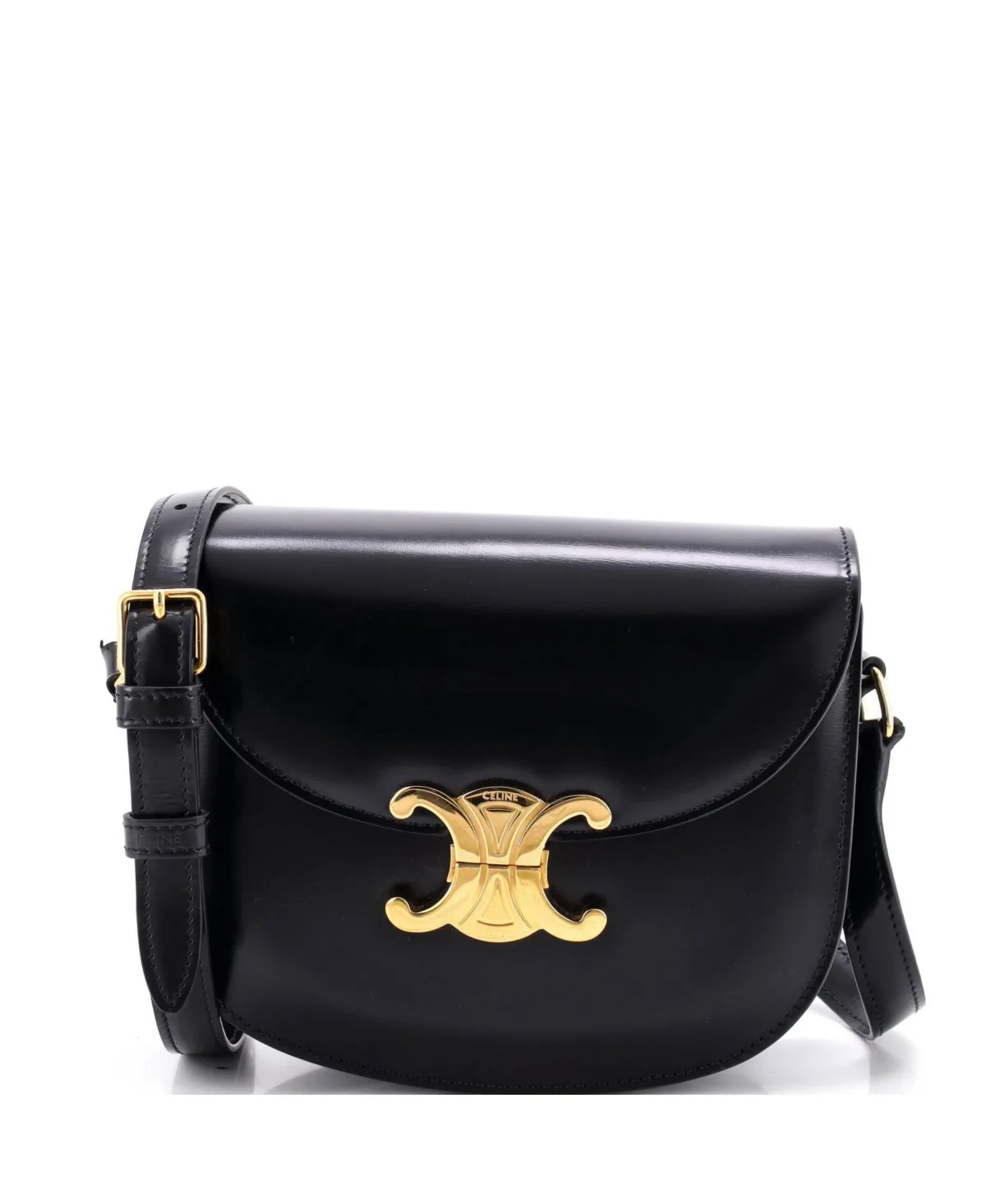 Pre-Owned Celine Triomphe Besace Clea Flap Bag Leather by Celine