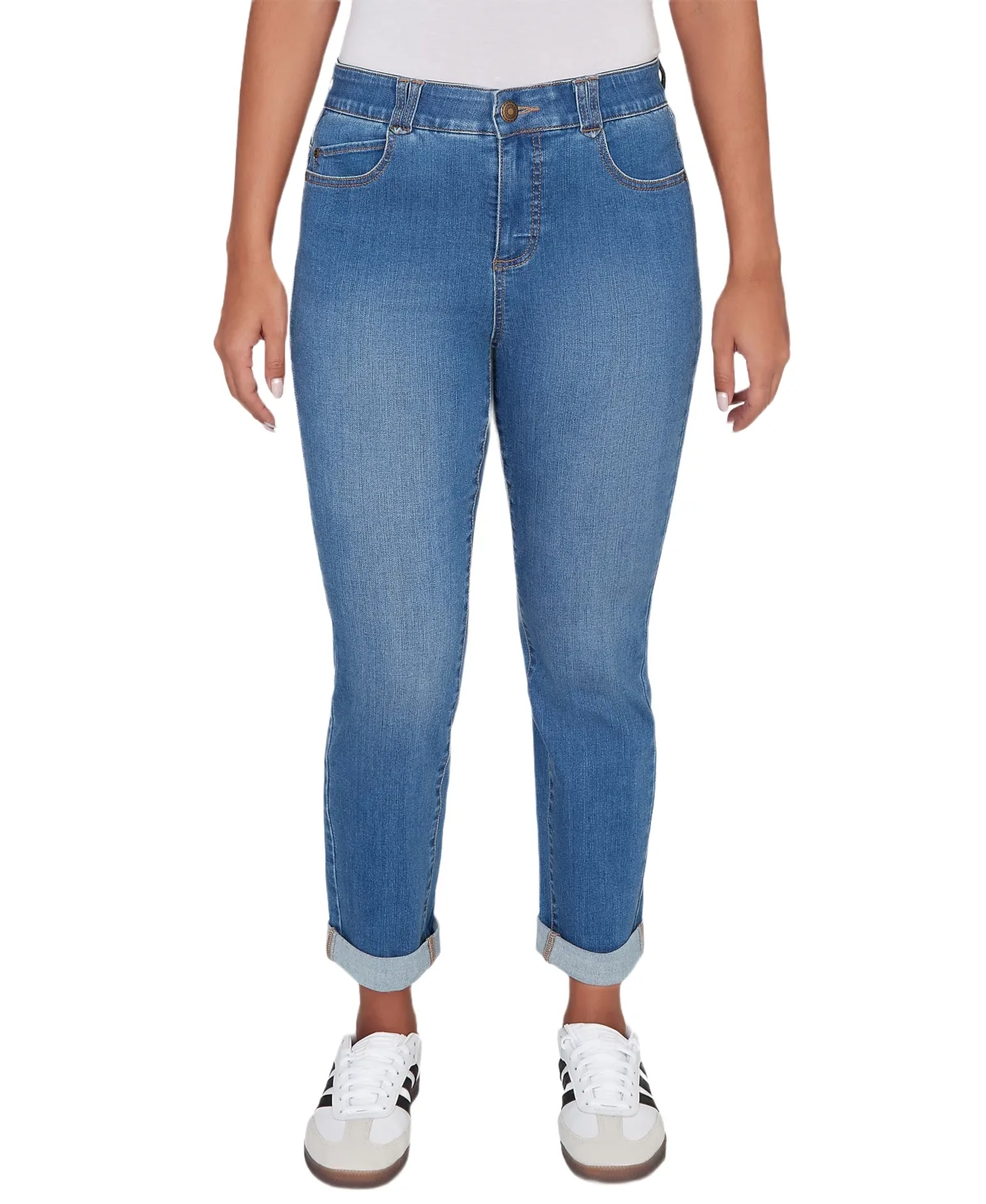 Straight-Leg High-Rise Jeans by Ruby Rd