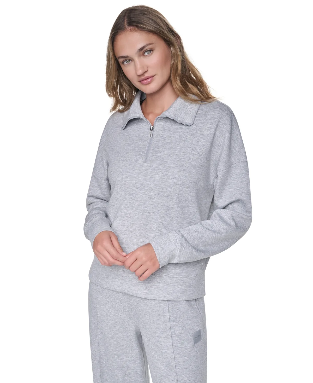 DKNY Sport Mock-Neck Half-Zip Stretch-Scuba Sweatshirt by DKNY