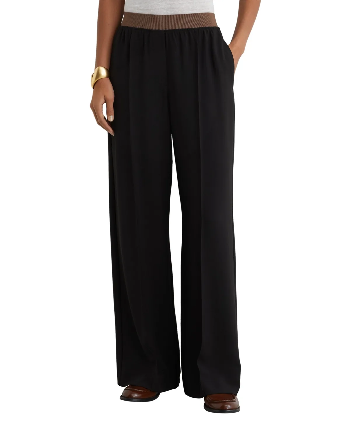 Wilde Wide-Leg Elasticated-Waist Trousers by Reiss