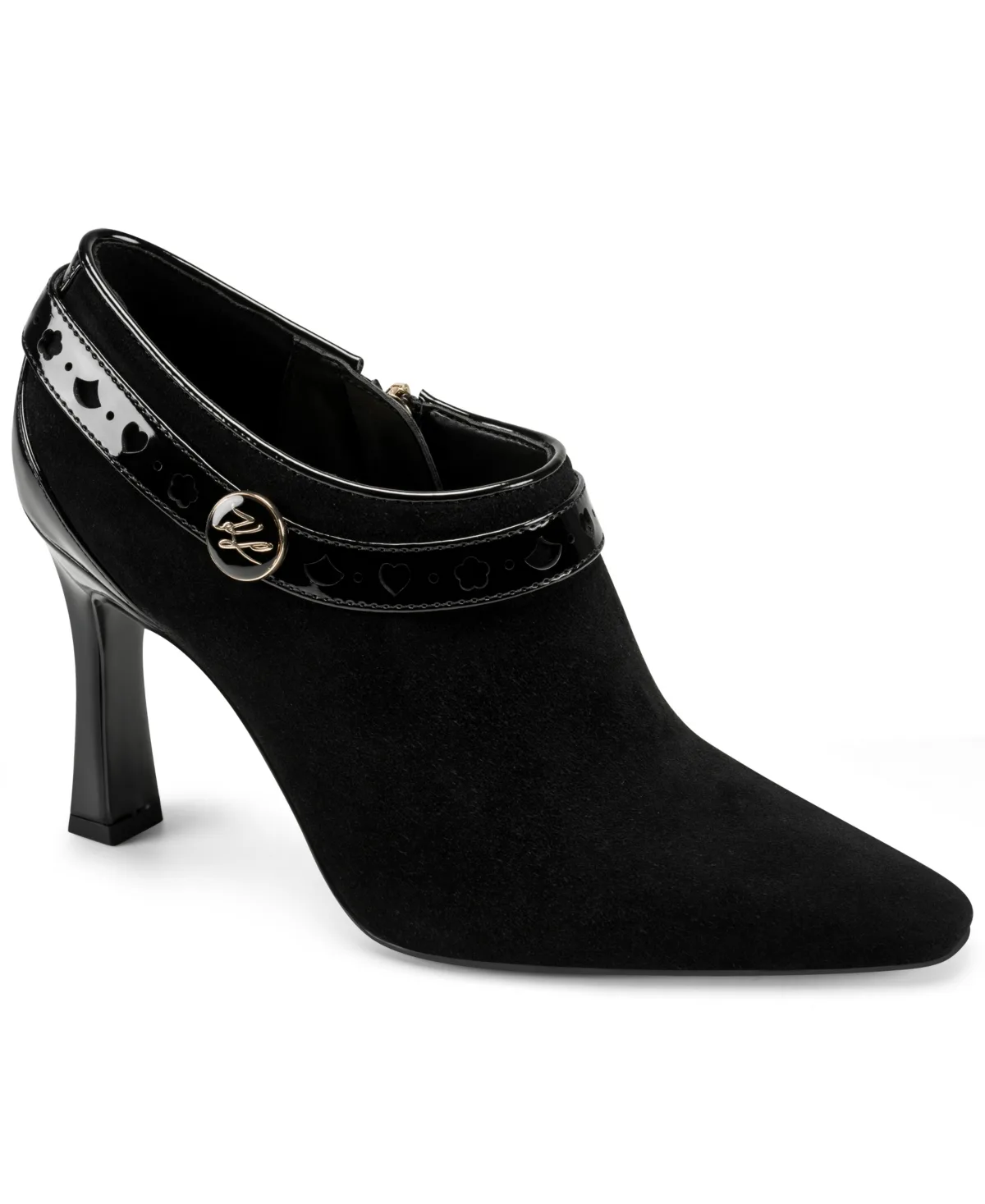 Shaina Heeled Zipper Booties by Karl Lagerfeld