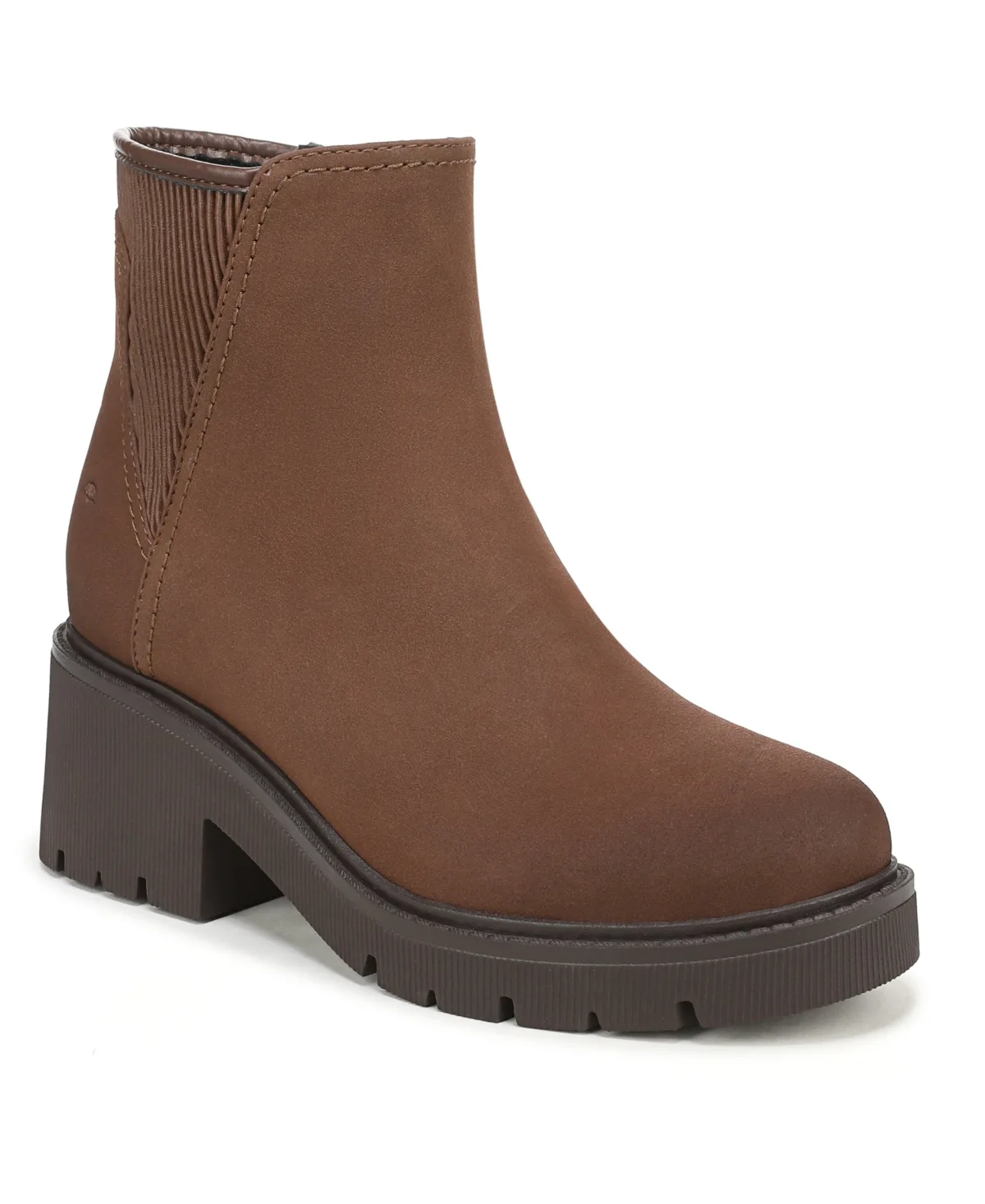 Janet Faux Leather Zip Block Heel Booties by Naturalizer