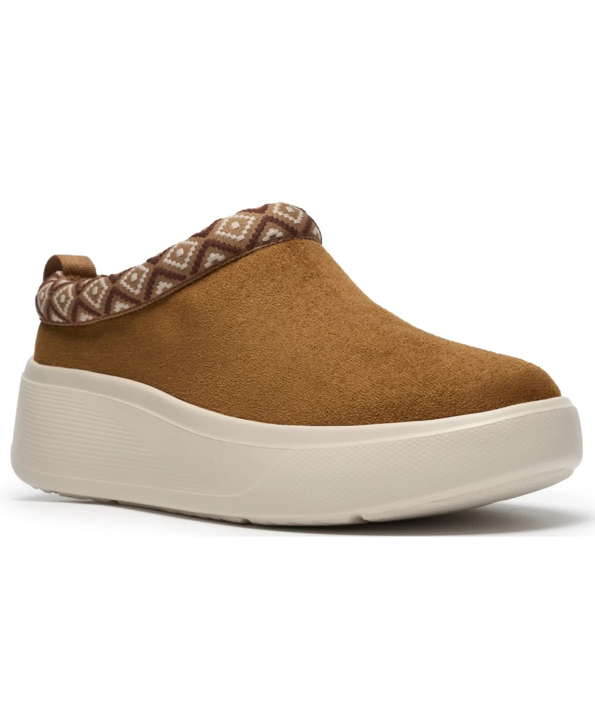Solevana Vibe Cloud Stepper Platform Round-Toe Booties - Tan Textile by Clarks