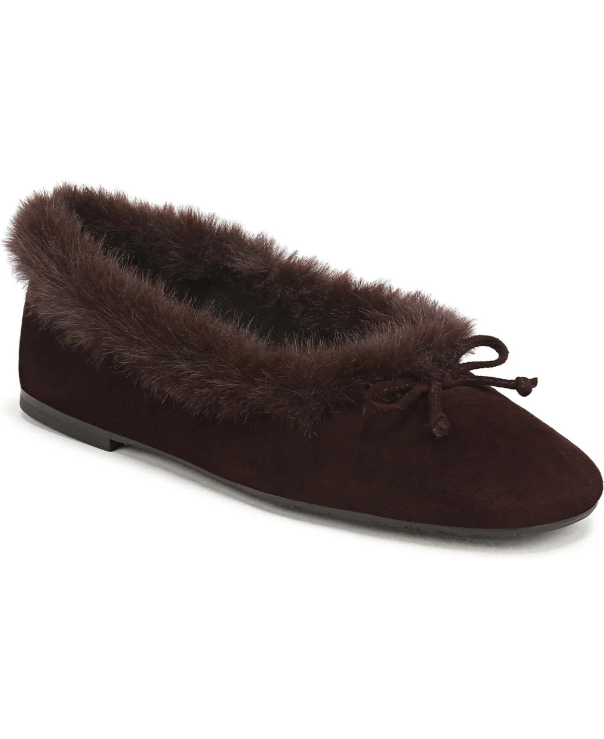 Alie Cozy Slip-On Flats - Cafe Noir Suede