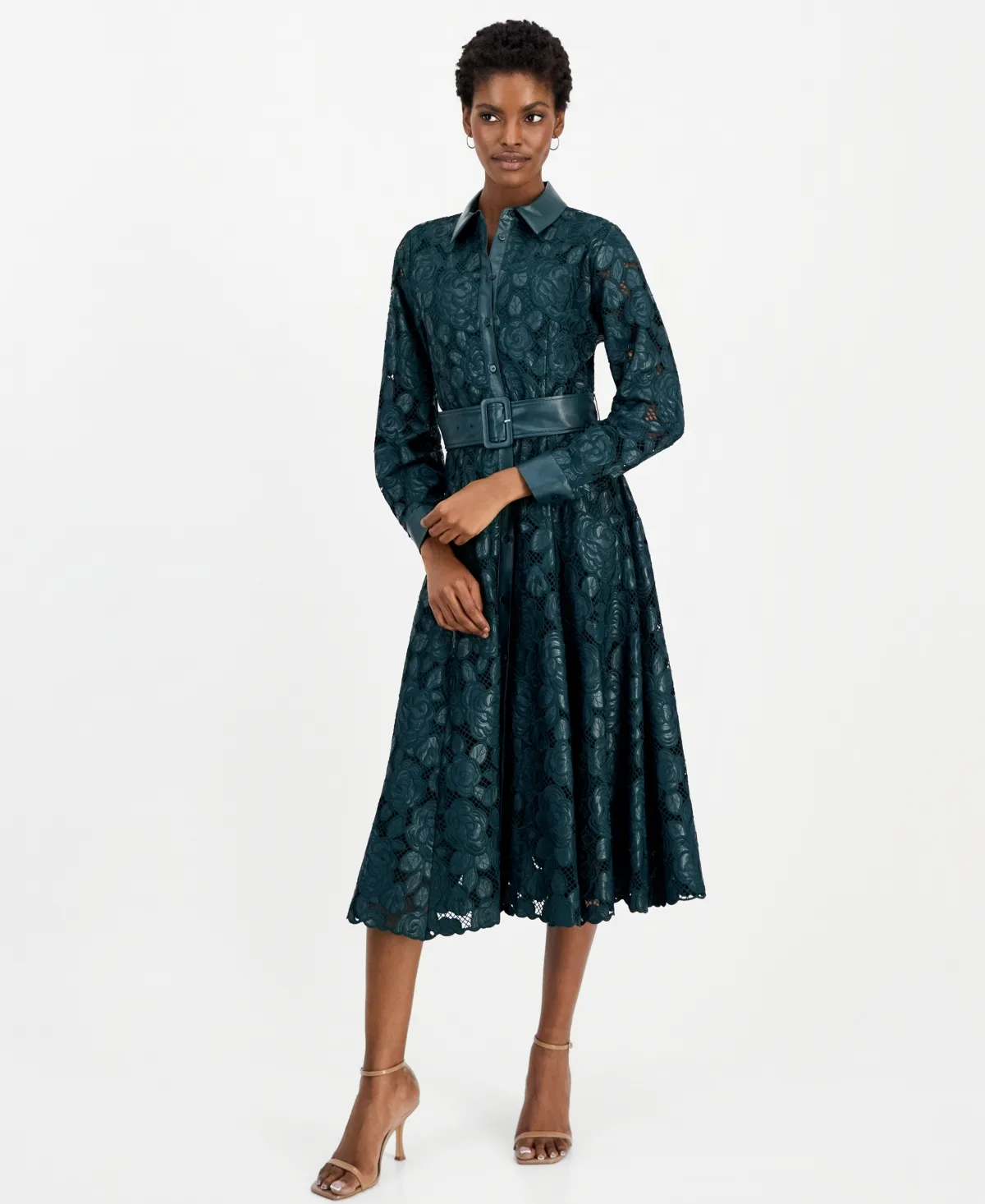 Kennedy Floral-Print Lace Midi Dress by Elie Tahari