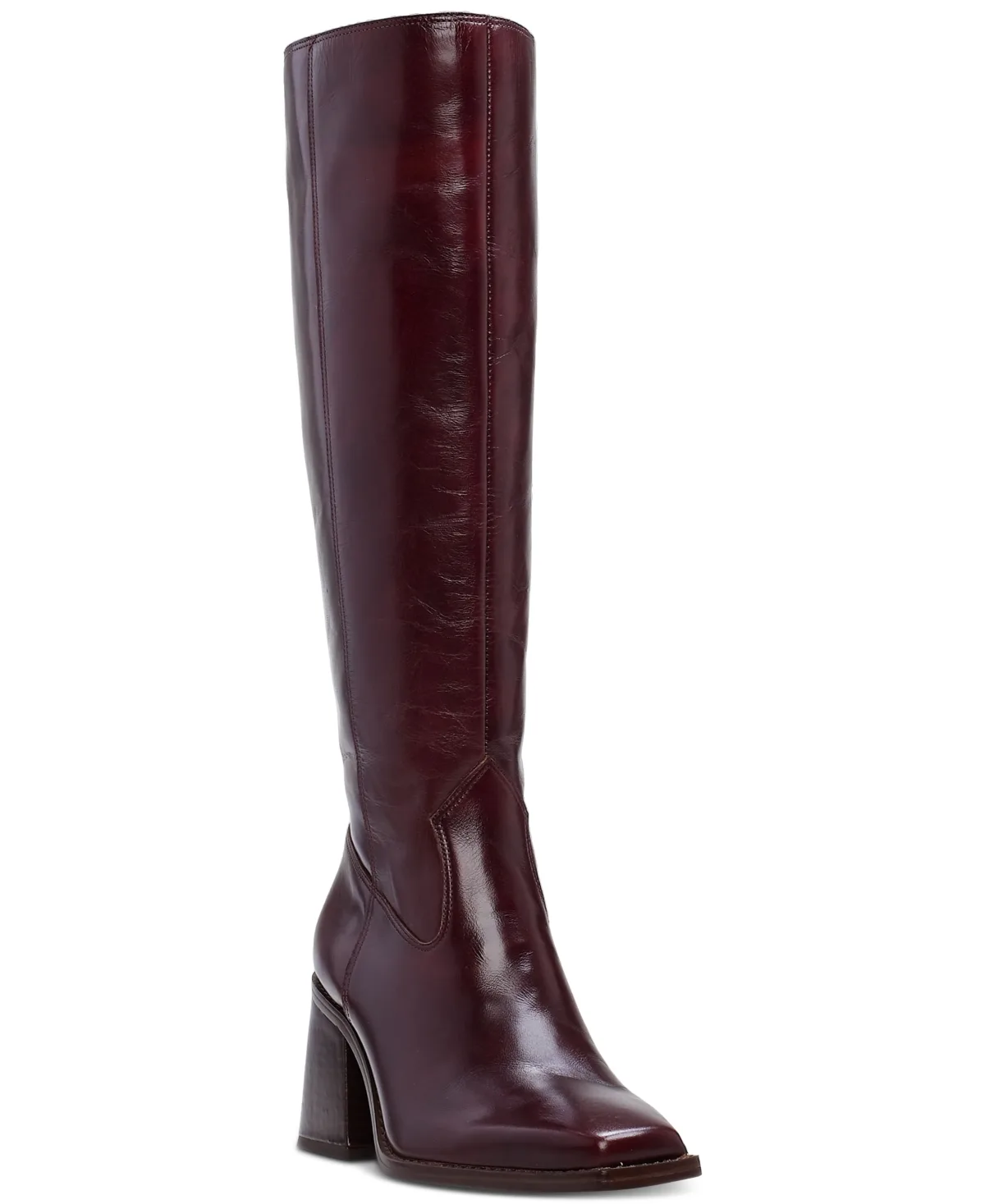 Sangeti Snip-Toe Block-Heel Extra Wide-Calf Knee-High Boots by Vince Camuto
