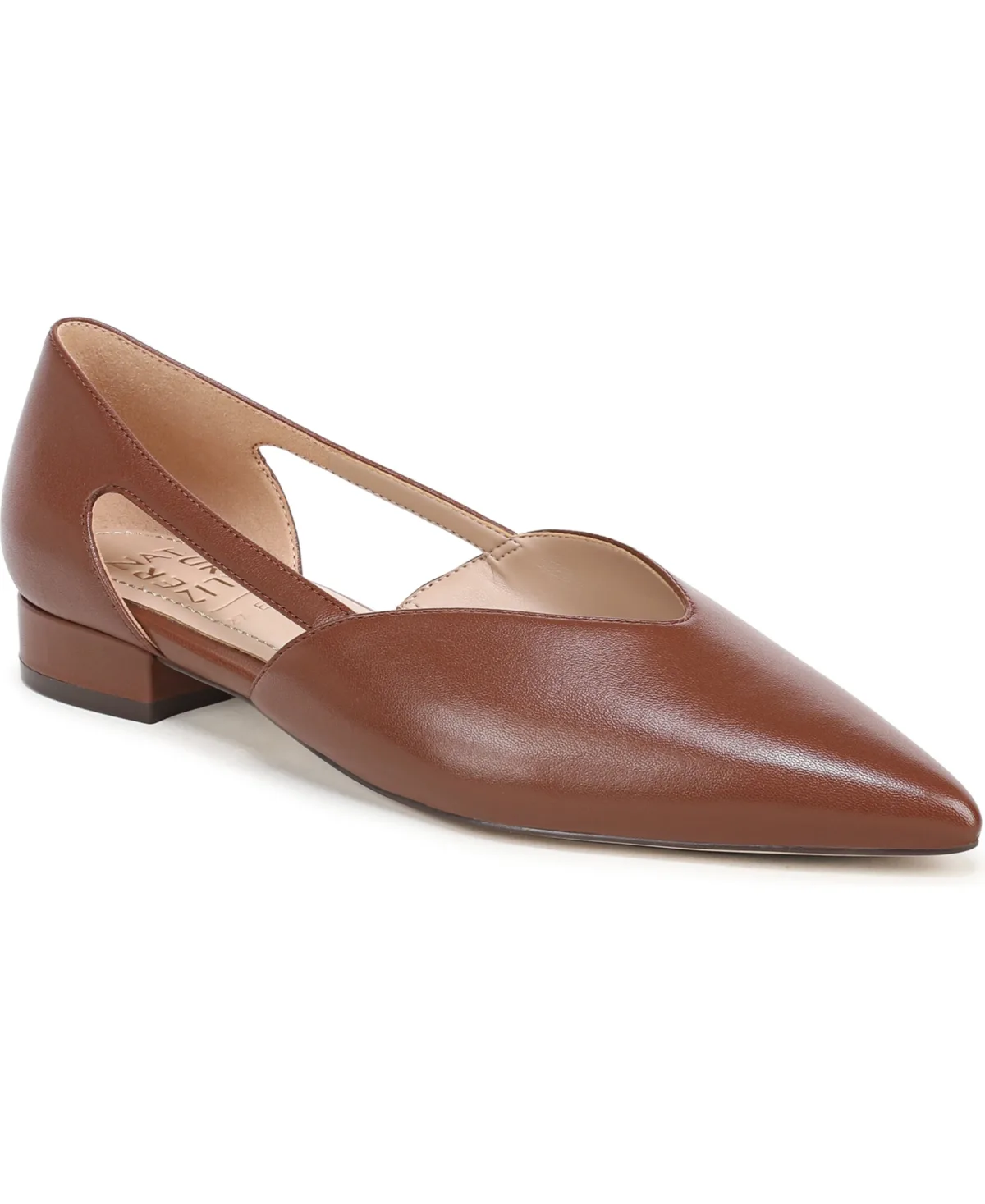 27 Edit Naturalizer Sydney Pointed Toe Low-Heel Leather Flats by Naturalizer