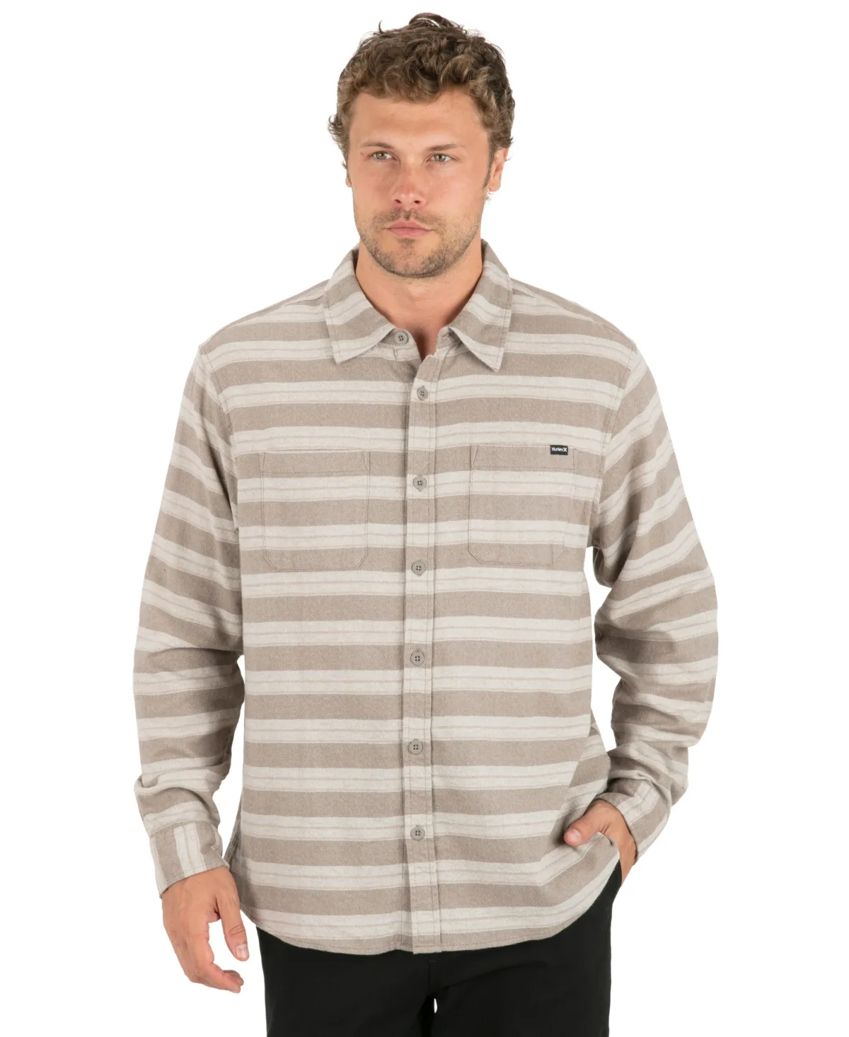 Eugene Stripe Flannel Long-Sleeve Shirt
