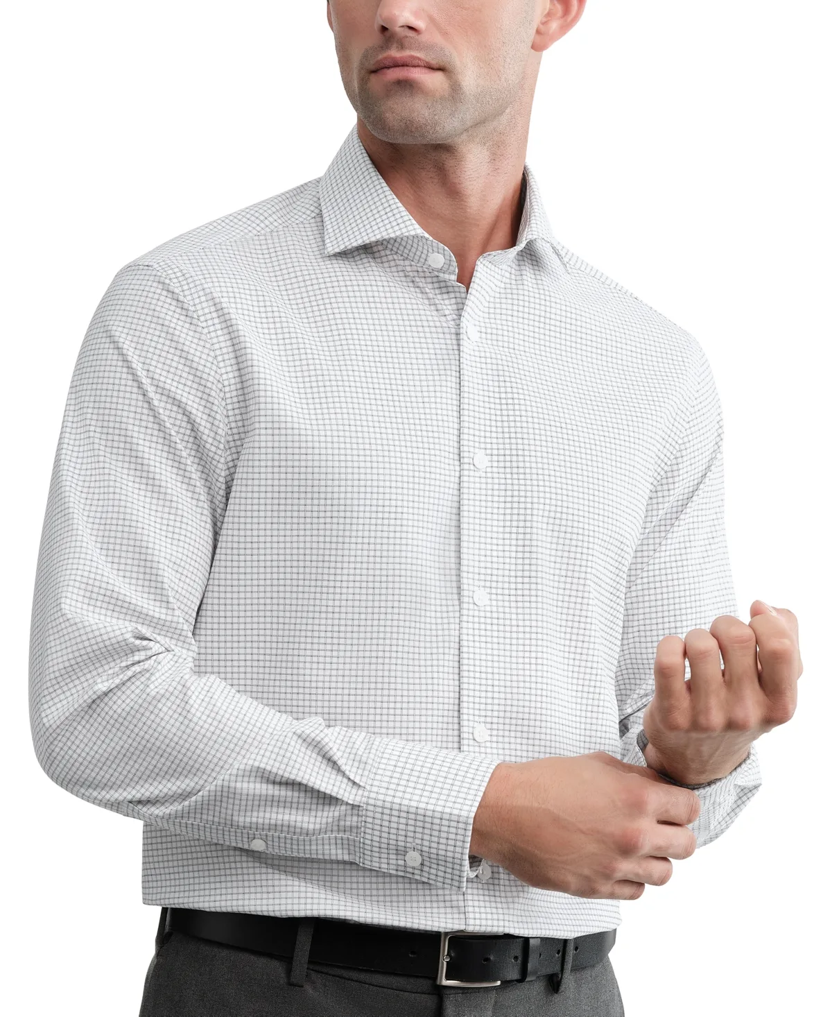 Luxe Touch Stretch Check Dress Shirt by MICHAEL Michael Kors