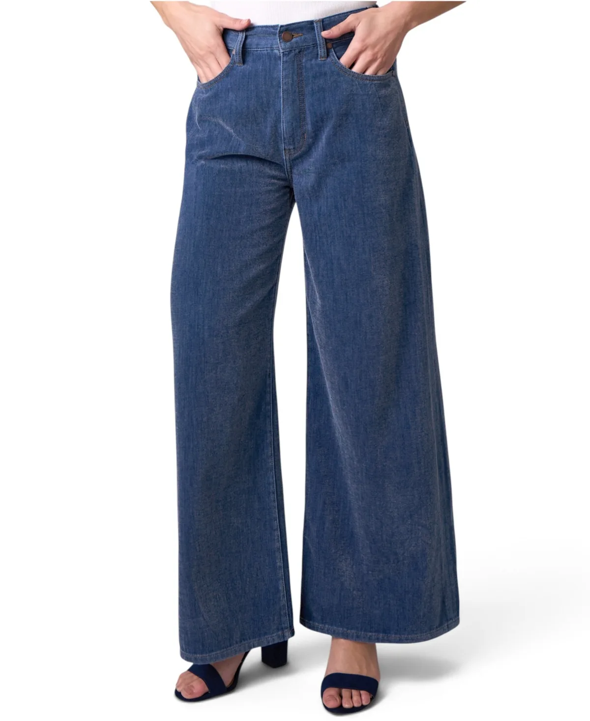 Dreamer High-Rise Wide-Leg Denim Jeans by Liverpool Los Angeles