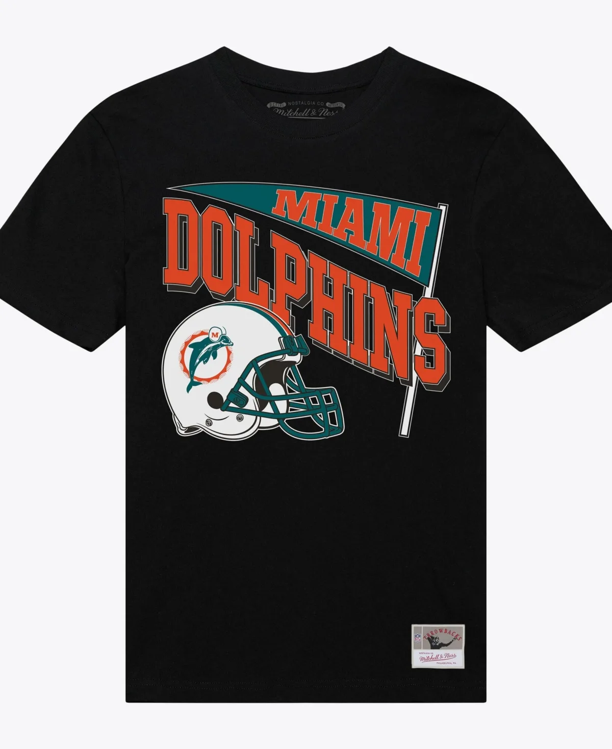 Miami Dolphins Team Dynamic Boyfriend T-Shirt by Mitchell & Ness