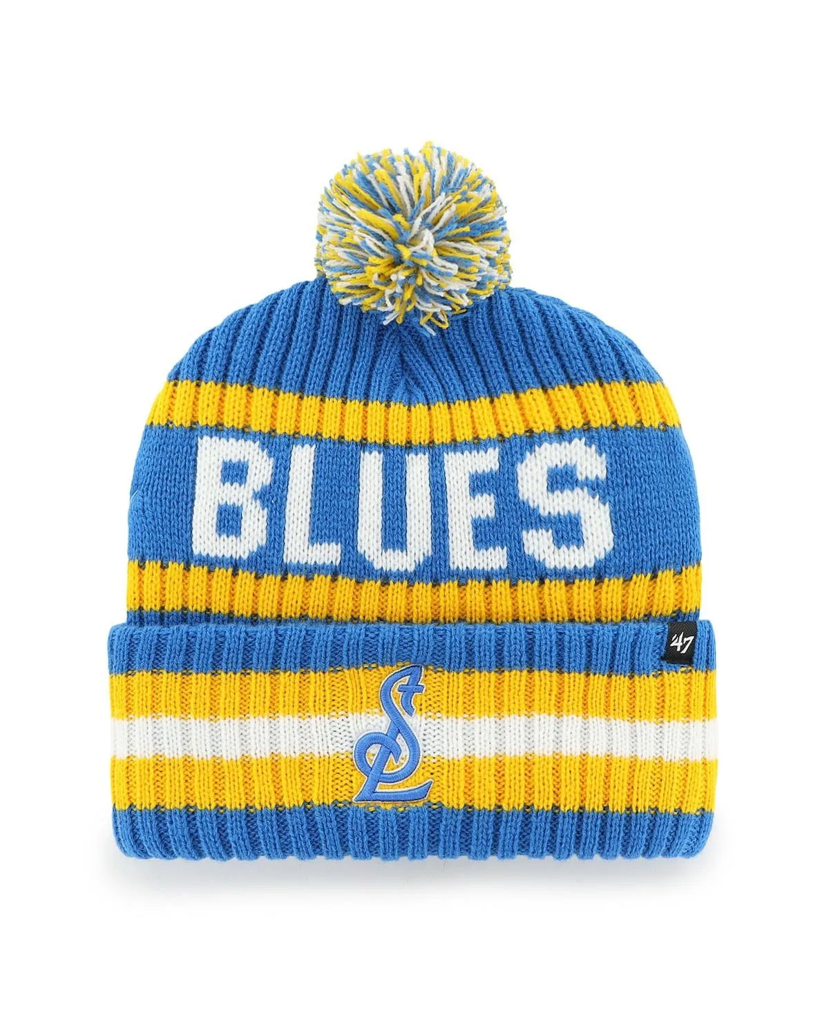 St. Louis Blues Bering Cuffed Knit Hat with Pom by 47 Brand