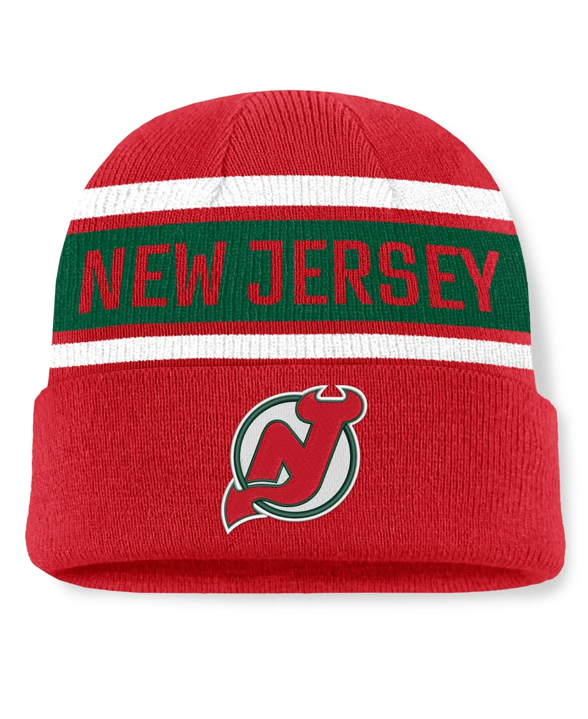 New Jersey Devils Heritage Cuffed Knit Hat by Fanatics