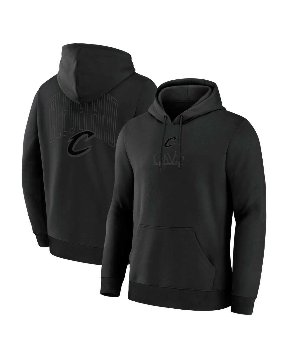Cleveland Cavaliers Black Out Classic-Fit Fleece Hoodie by Fanatics