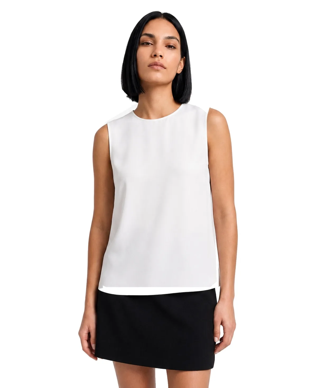 Keyhole Sleeveless Woven Blouse by Jason Wu