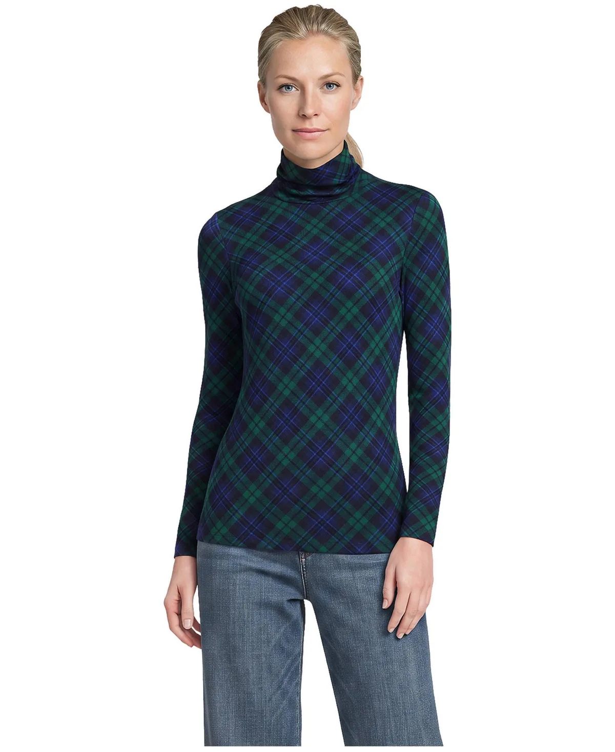 Lightweight Jersey Long Sleeve Turtleneck by Lands' End