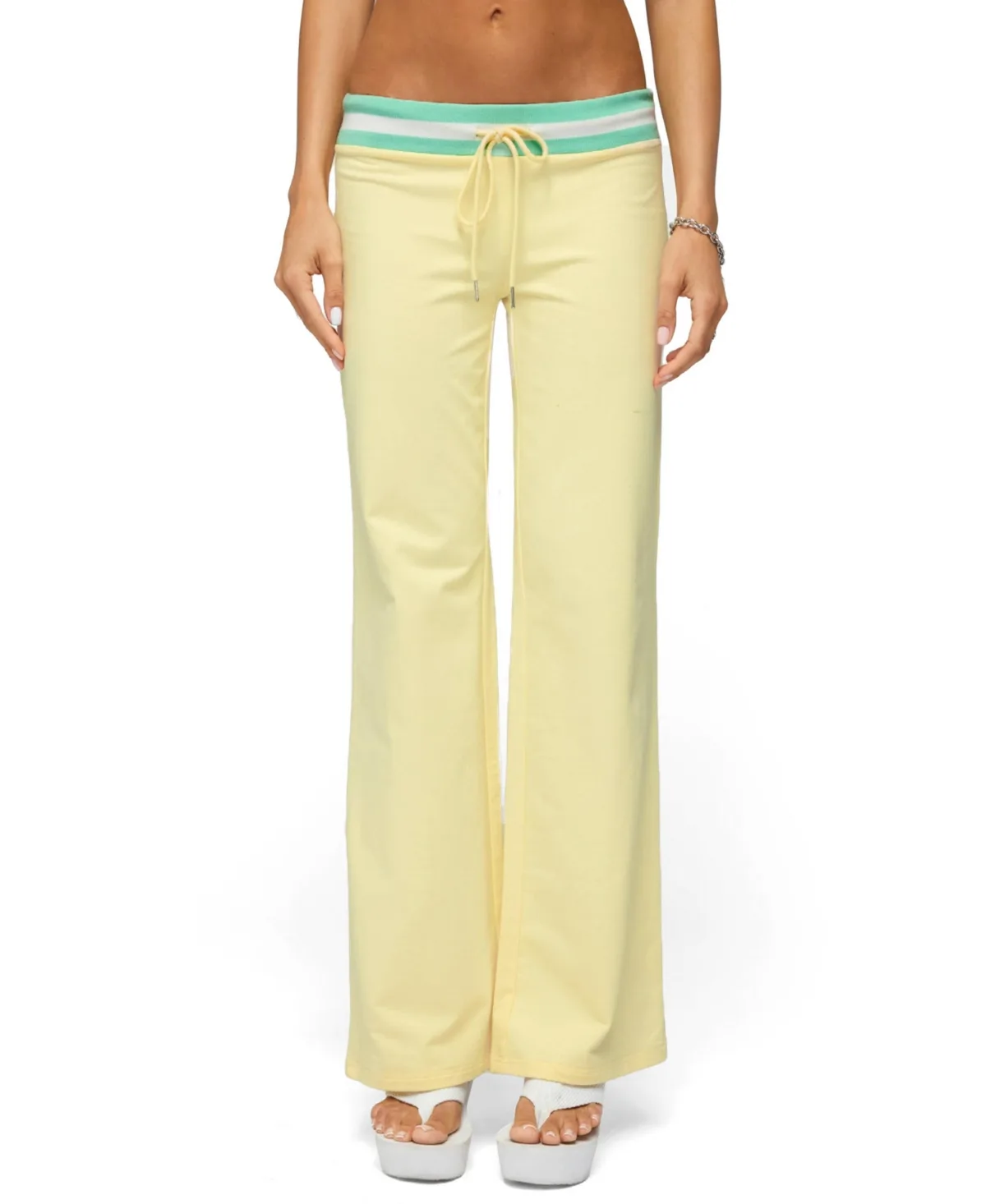 Clioh Low-Rise Wide-Leg Sweatpants by Edikted