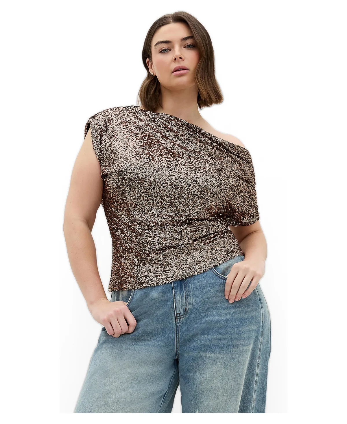 Adorn Sequin Top by City Chic