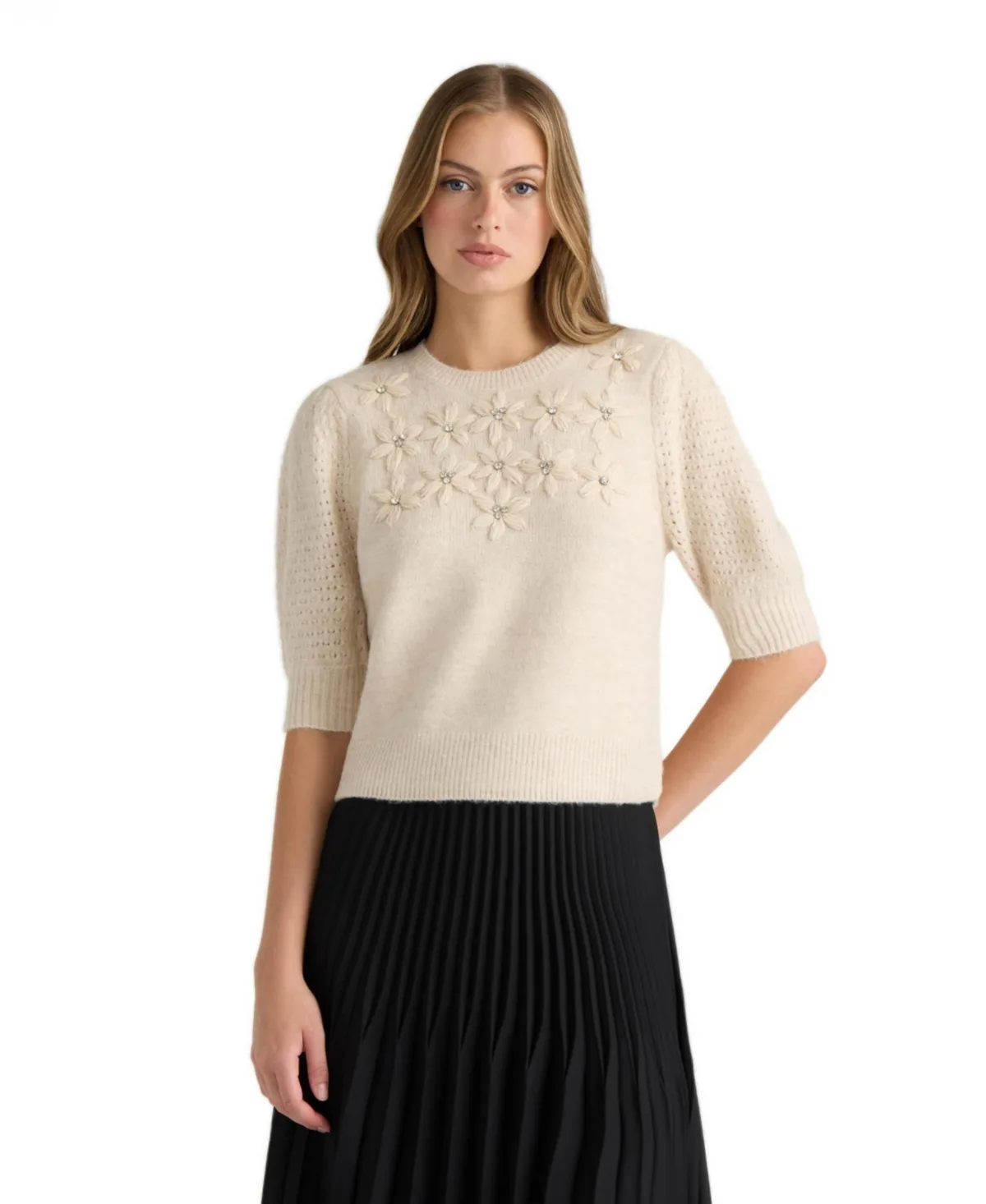 Nvlt Embroidery Flower Sweater by Macy's
