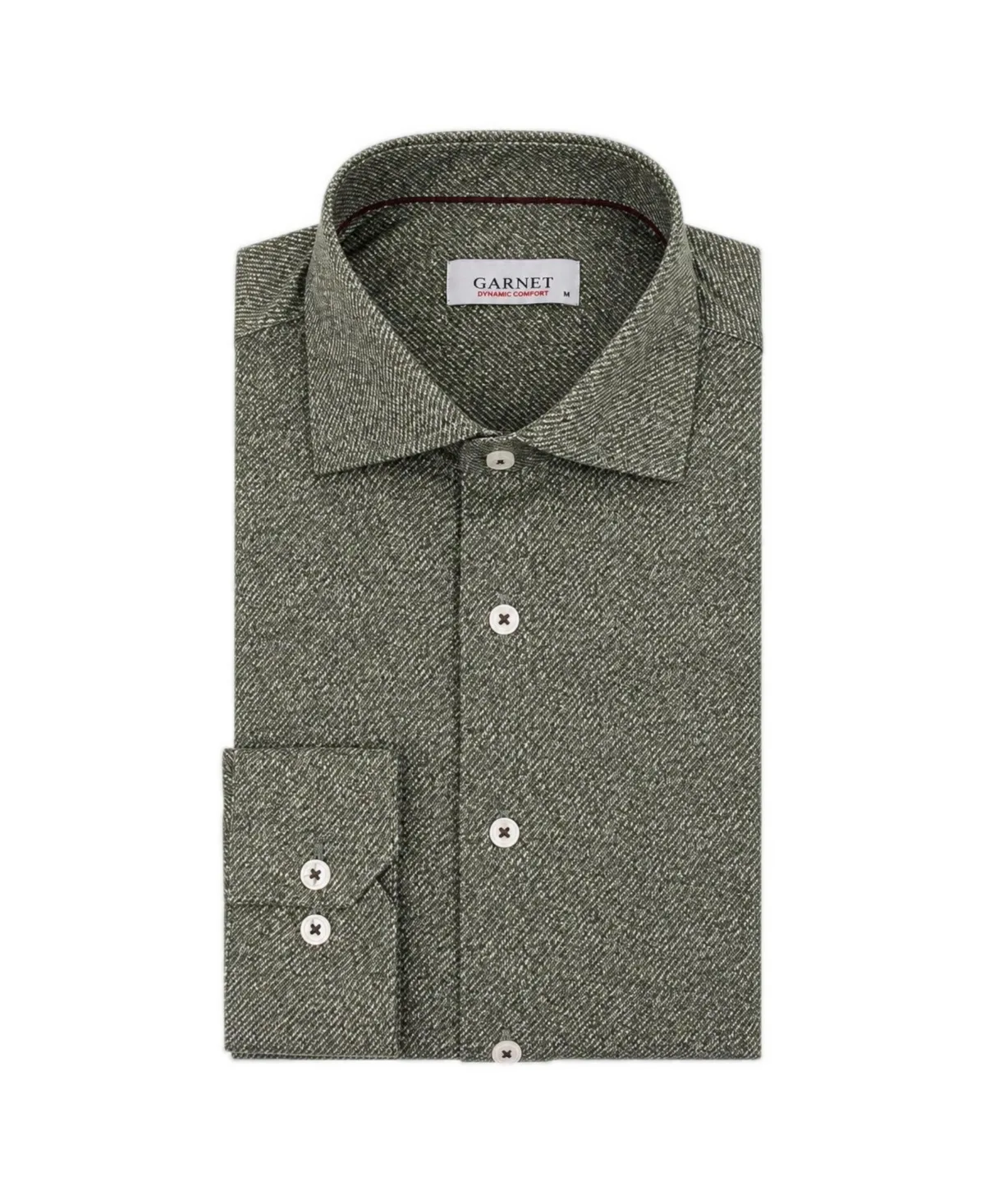 Regular-Fit Cotton Solid Dress Shirt by Garnet