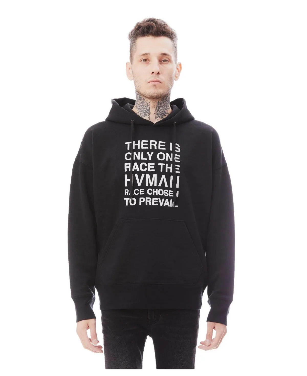 Hvman Chosen to Prevail x Cult Graphic Crewneck Oversized Pullover Hoodie by X