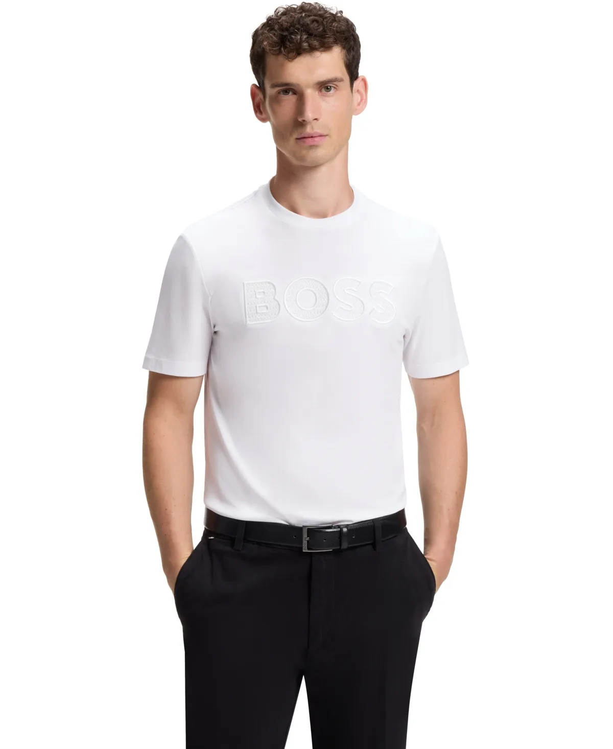 Boss by Hugo Boss Cotton-Jersey Regular-Fit Logo T-Shirt by Hugo Boss