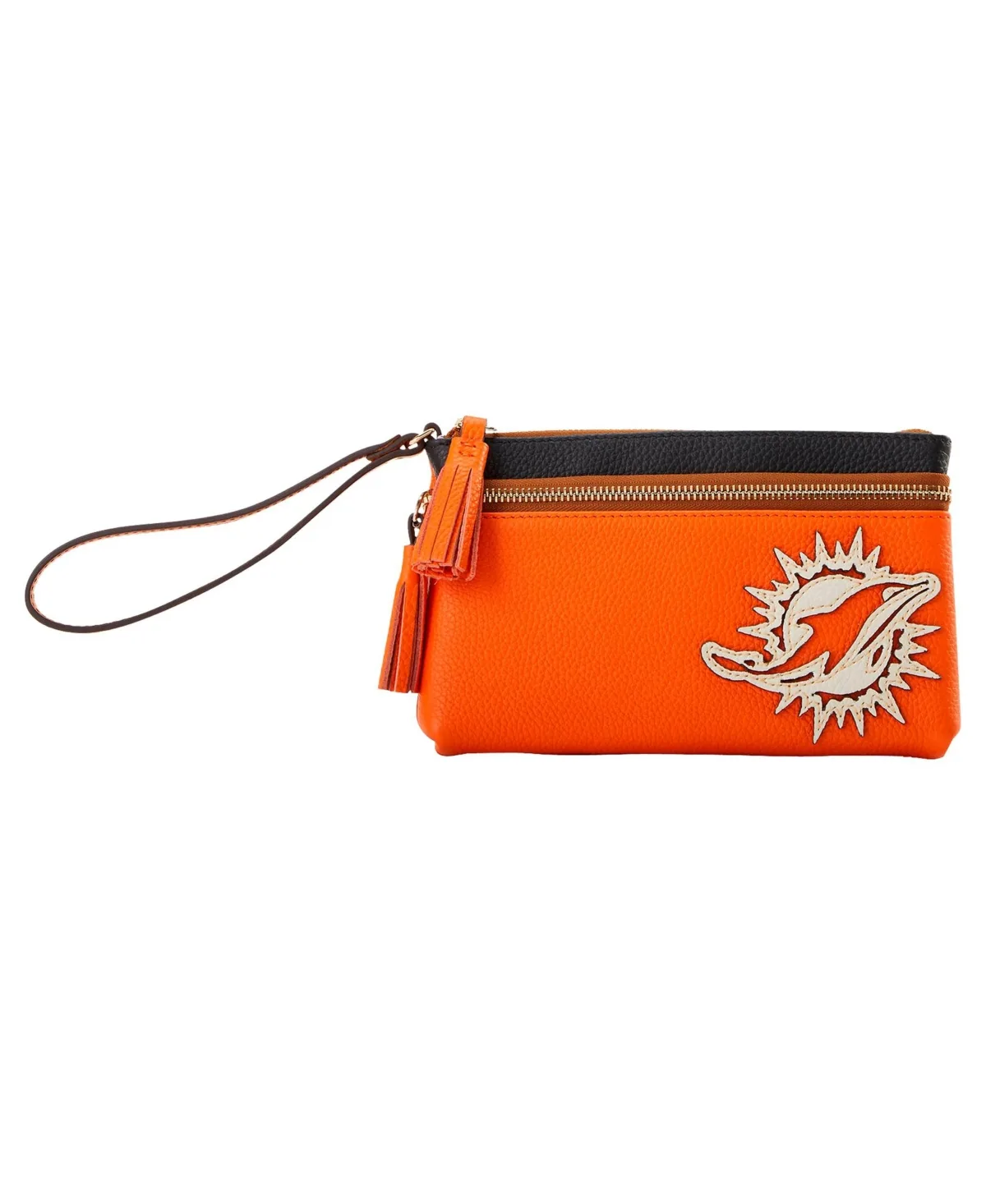 Miami Dolphins Infield Double-Zip Wristlet by Dooney & Bourke