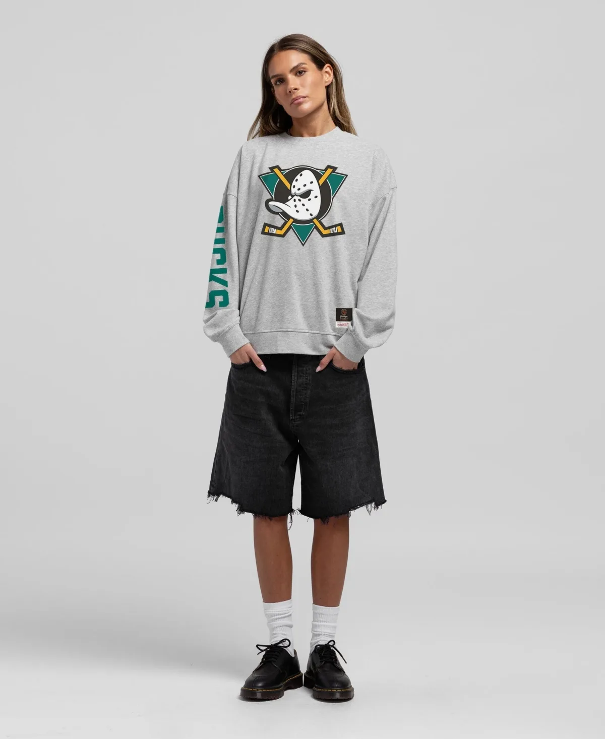 Anaheim Ducks Core 3-Hit Oversized Sweatshirt by Mitchell & Ness