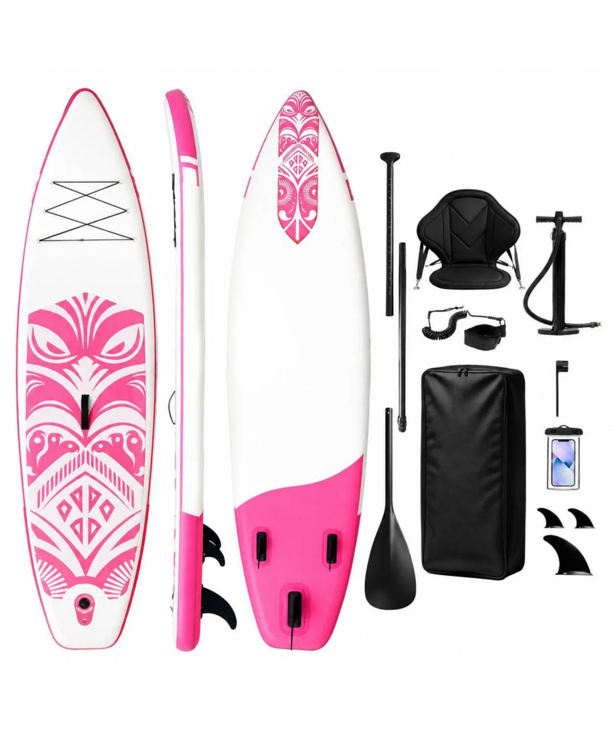Inflatable Paddle Board All Skill Levels Portable Complete Accessories by Furlihong
