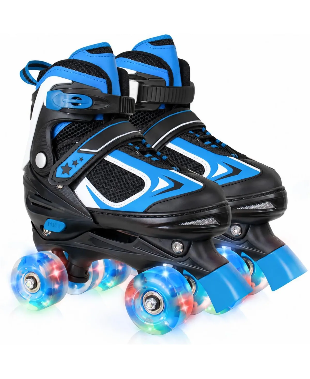 Adjustable Quad Roller Skates Light Up Wheels Indoor Outdoor Sports Birthday Gift by Furlihong