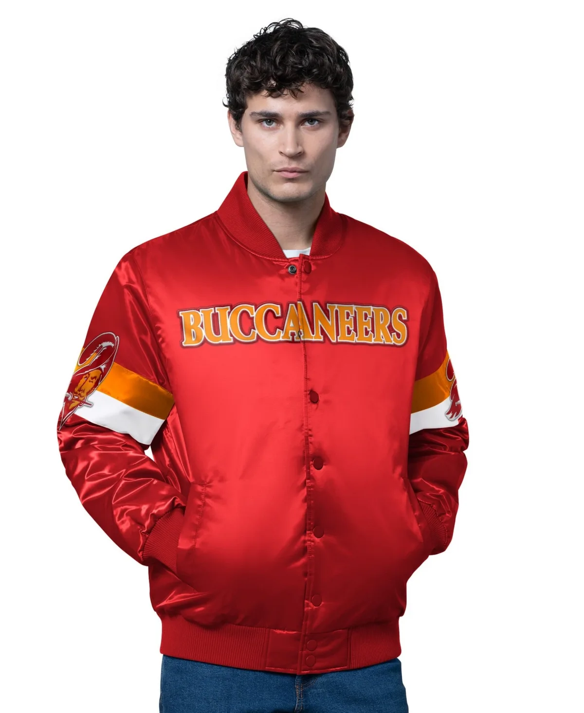 Tampa Bay Buccaneers Triple Option Satin Varsity Vintage Logo Full-Snap Jacket by Starter