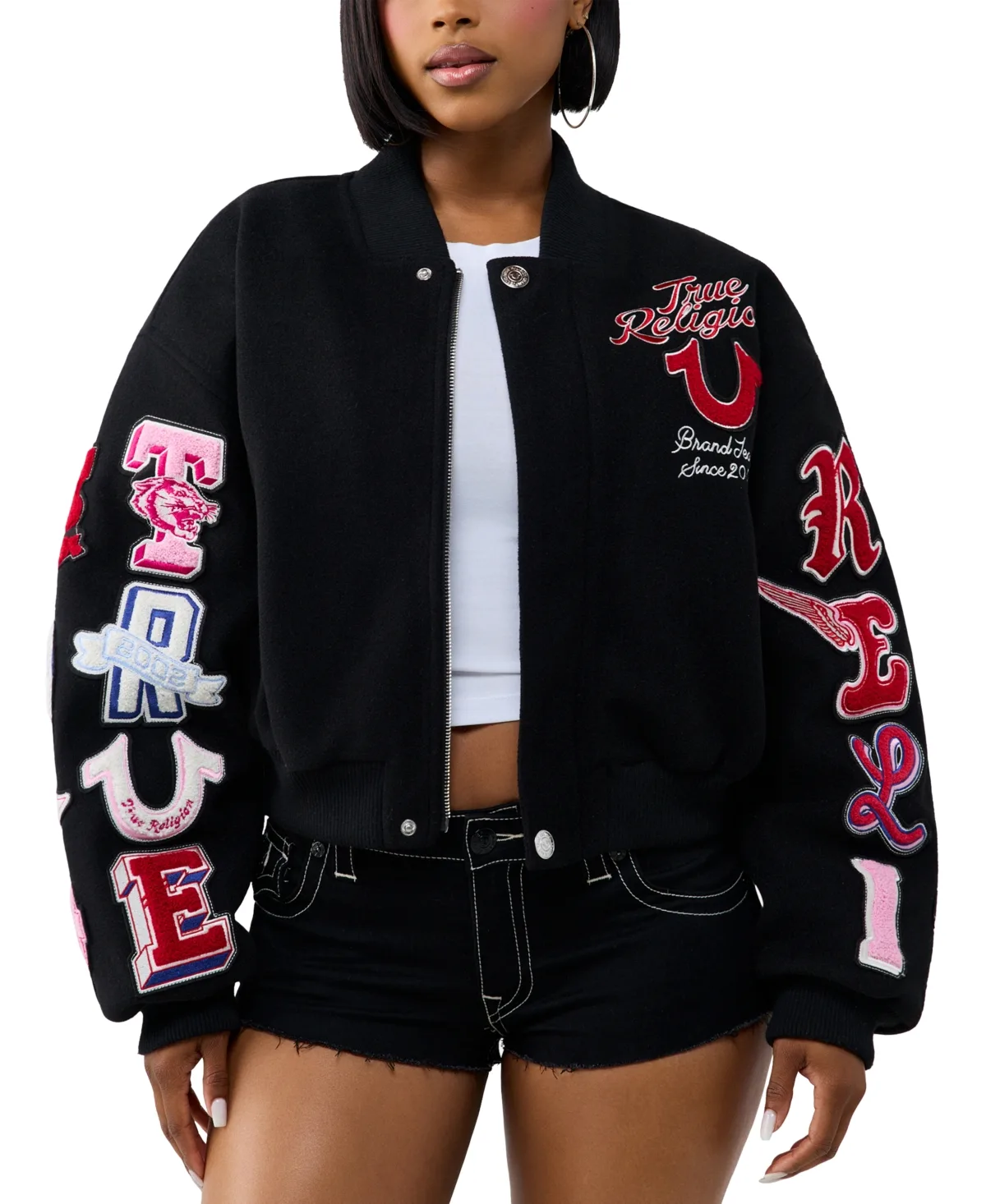 Graphic Short Bomber Jacket by True Religion