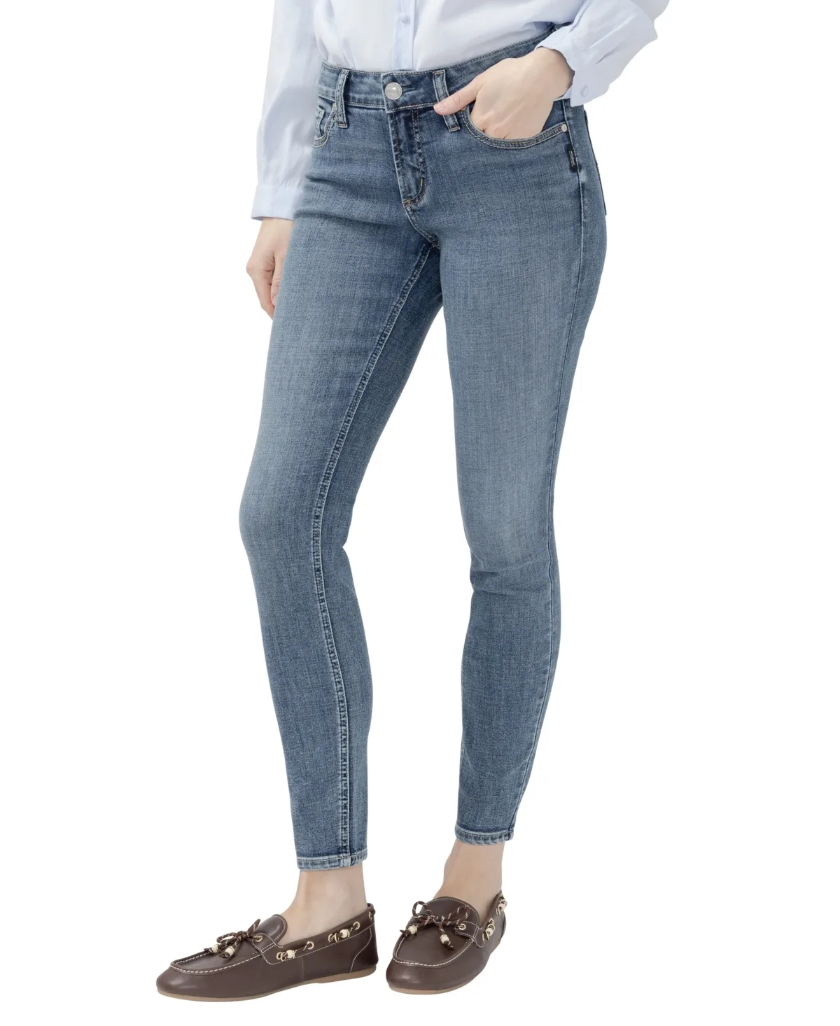 Elyse Low-Rise Skinny Jeans by Silver Jeans