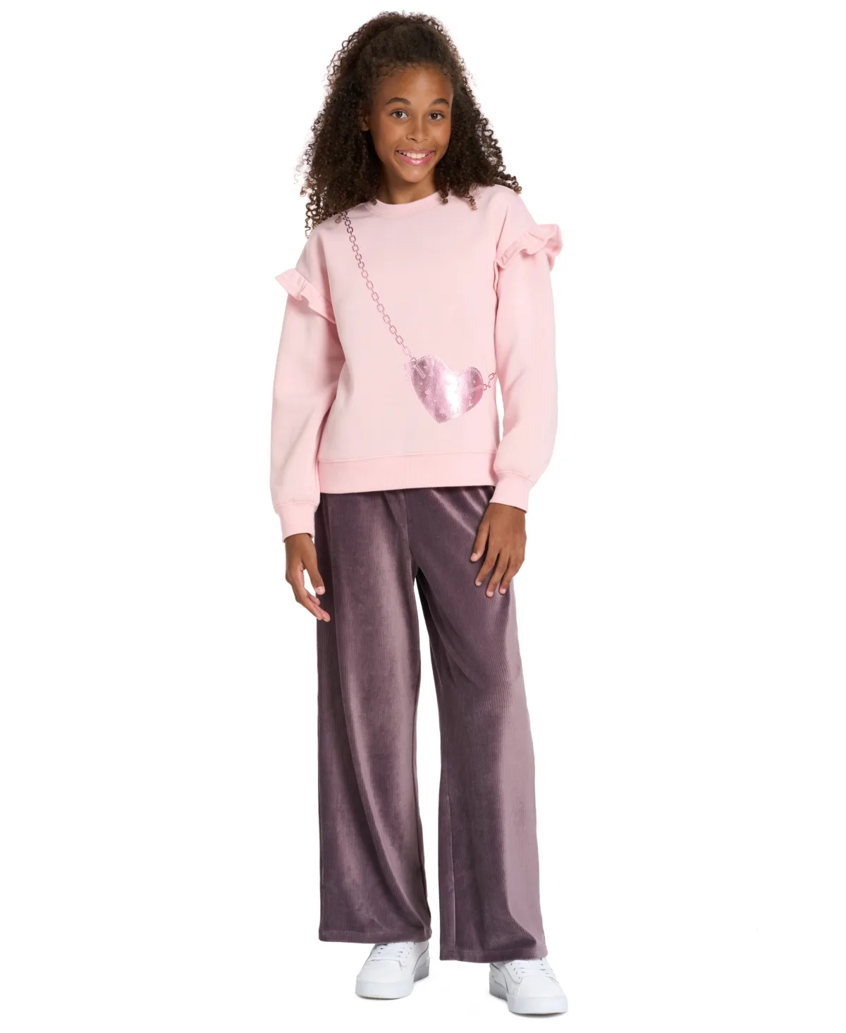 Ruffle Pullover Sweatshirt and Wide-Leg Pant, 2-Piece Set by Scotch & Soda