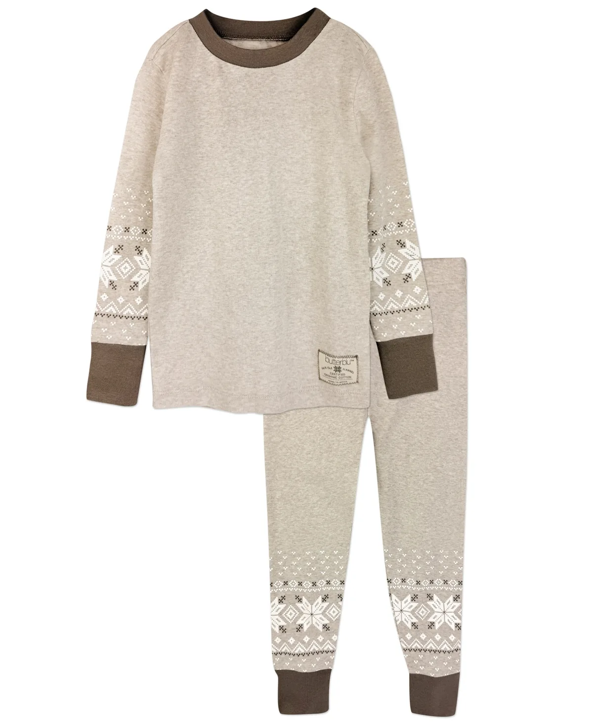 Zen Long-Sleeve Crewneck Organic Cotton Top and Pants, 2-Piece Set by Butterblu