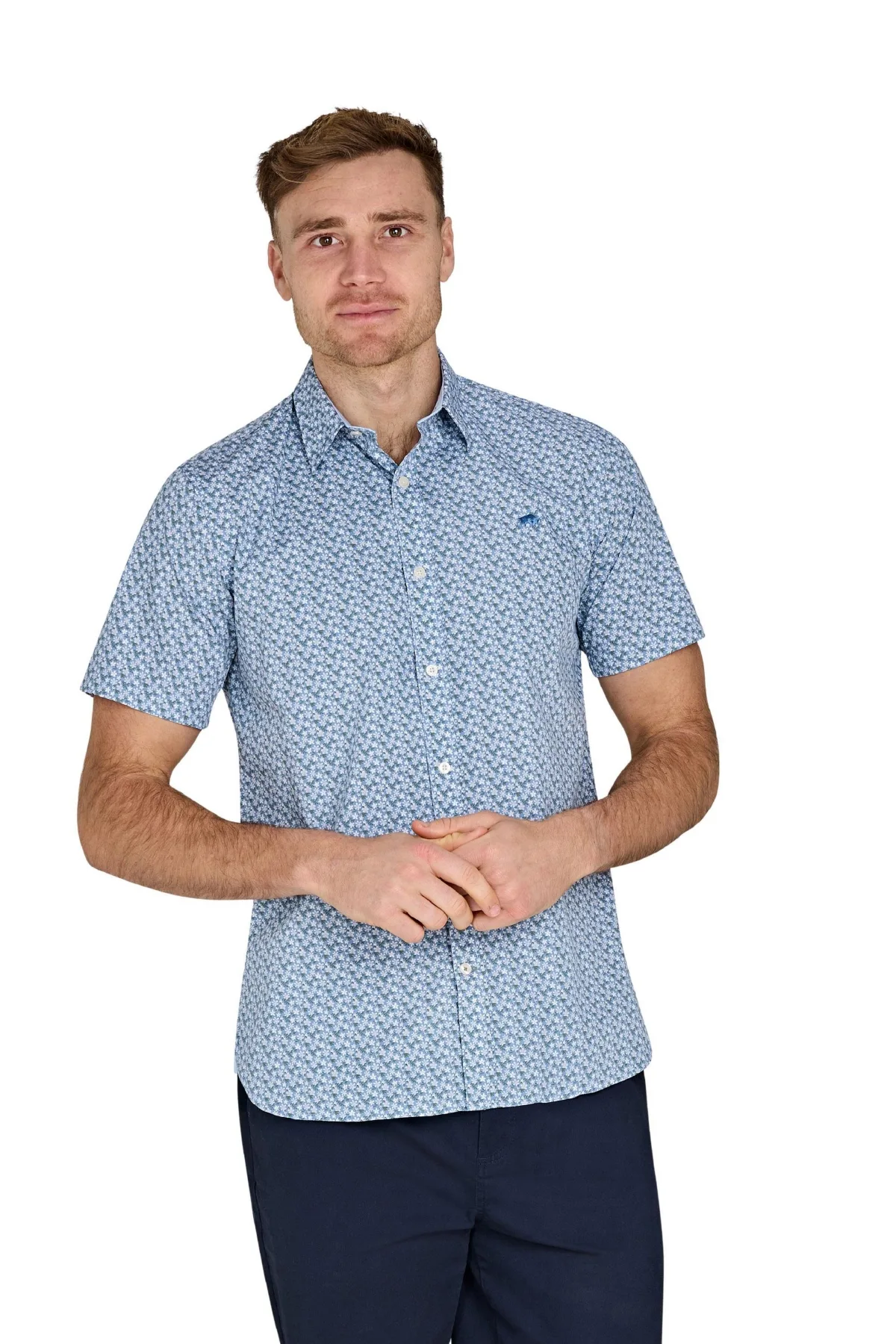 Short Sleeve Cotton Poplin Shirt by Raging Bull