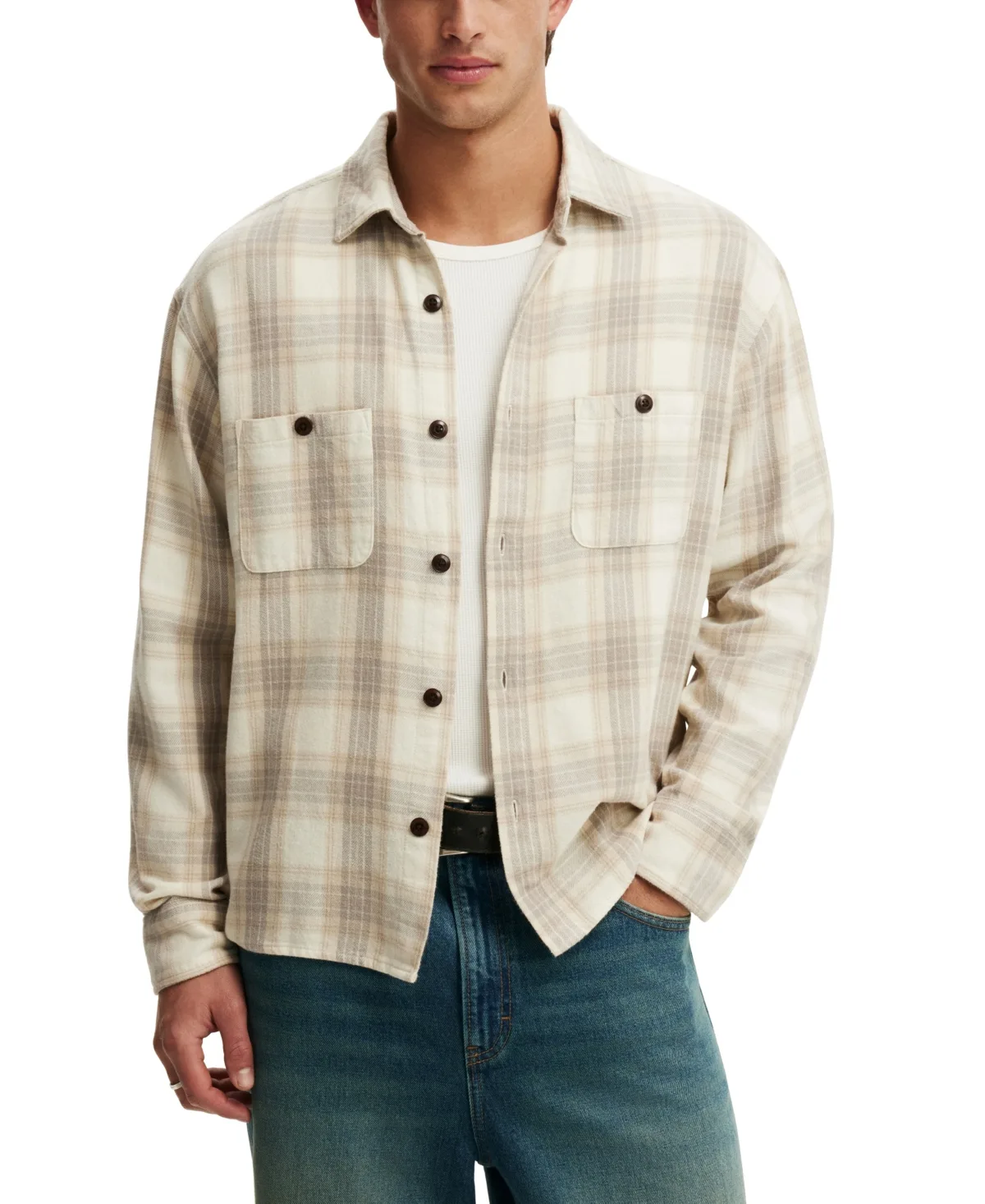 Richmond Long-Sleeve Plaid Classic-Fit Shirt by Cotton on