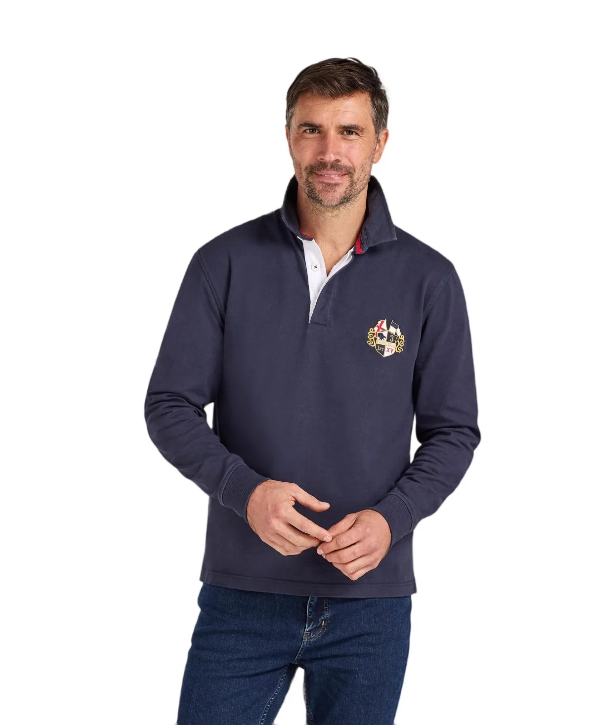 Classic Long Sleeve Rugby Shirt by Raging Bull
