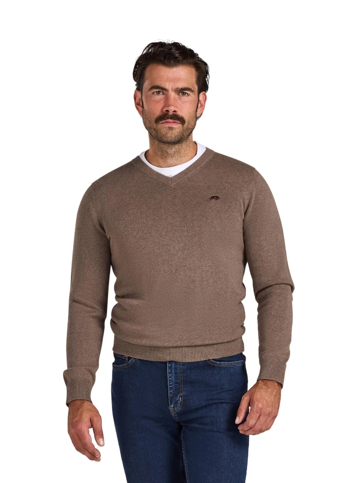 Classic V-Neck Sweater by Raging Bull