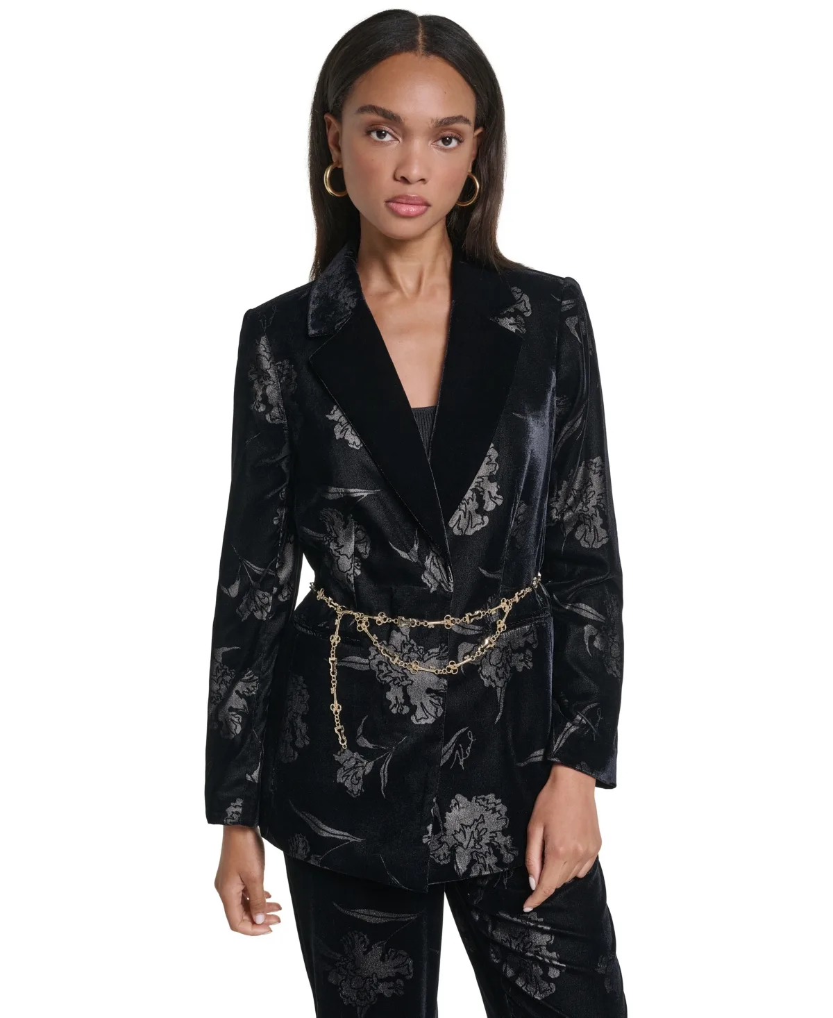Velvet Jacquard Blazer by Karl Lagerfeld