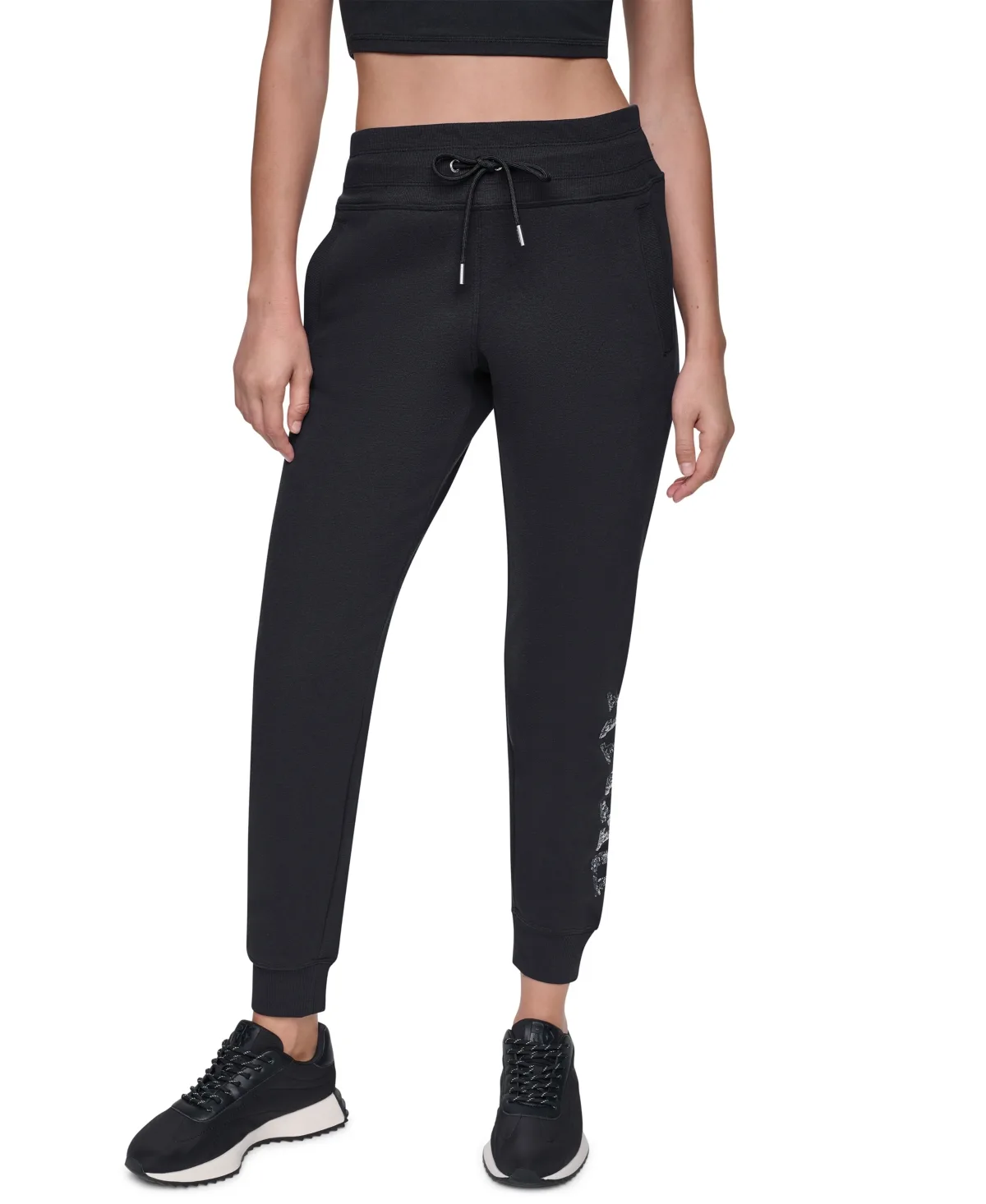 Sequin Mid-Rise Joggers by DKNY