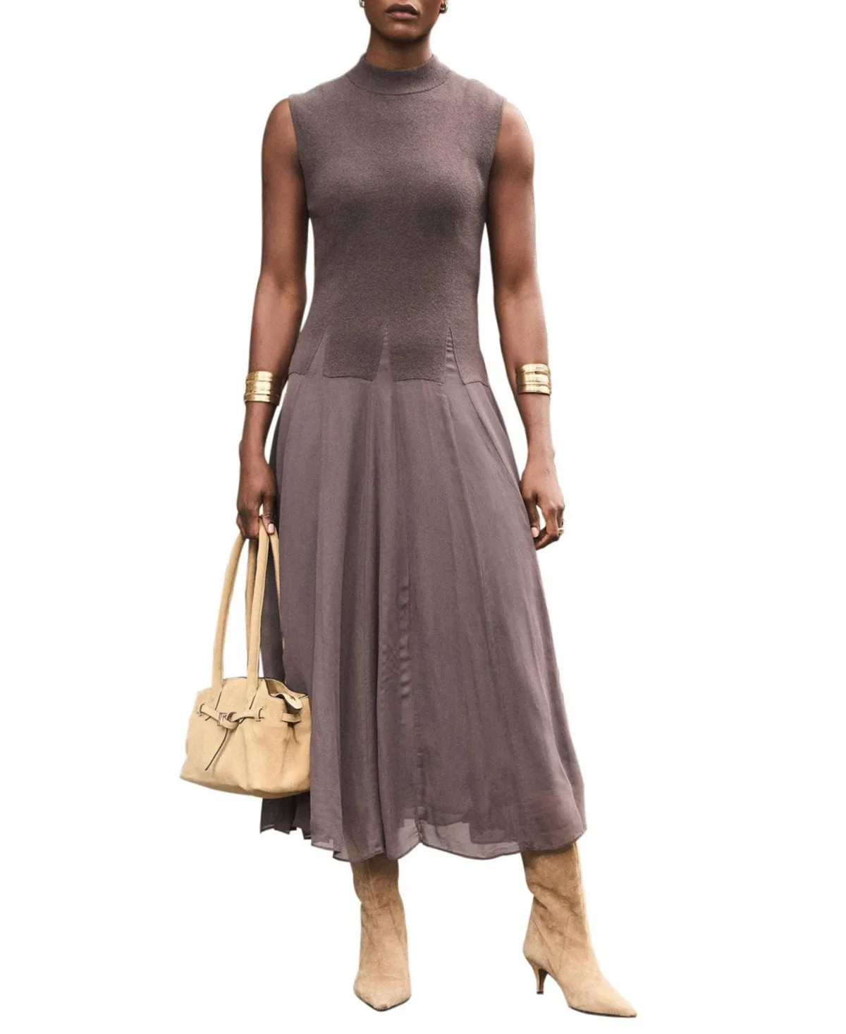 Sleeveless Knit Midi Dress by Mint Velvet