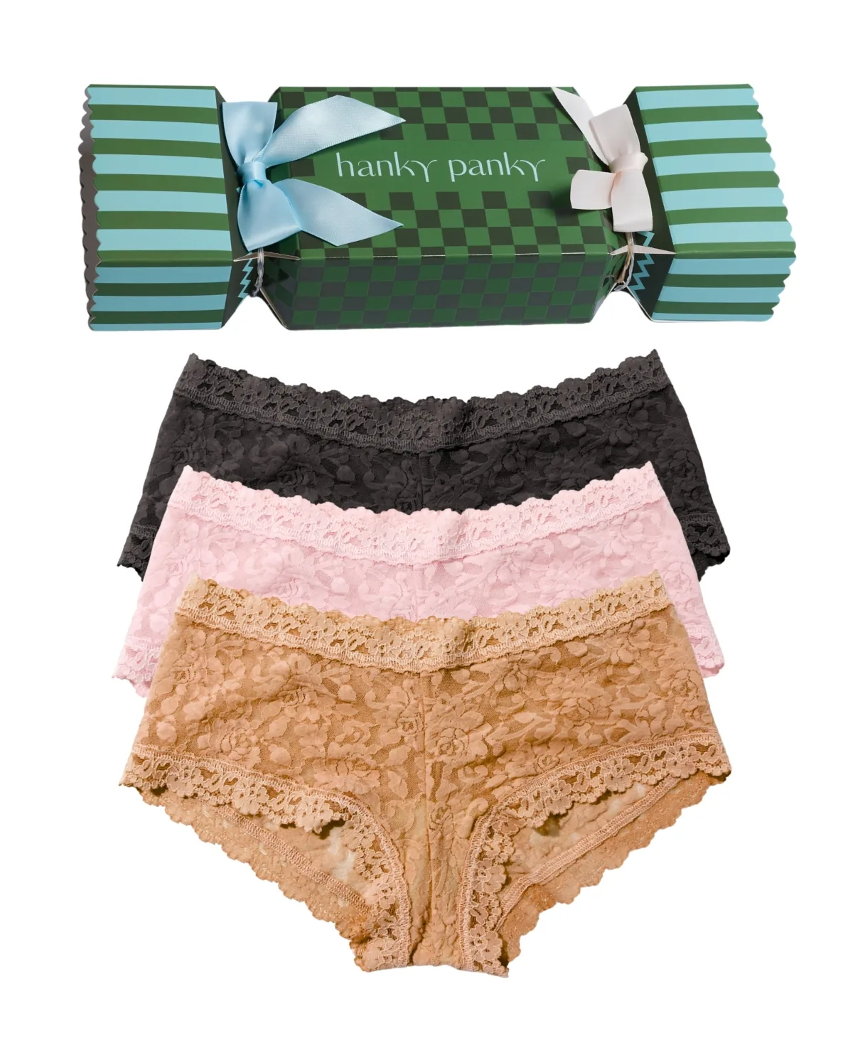 Signature Lace Floral-Print Boyshort Panty by Hanky Panky