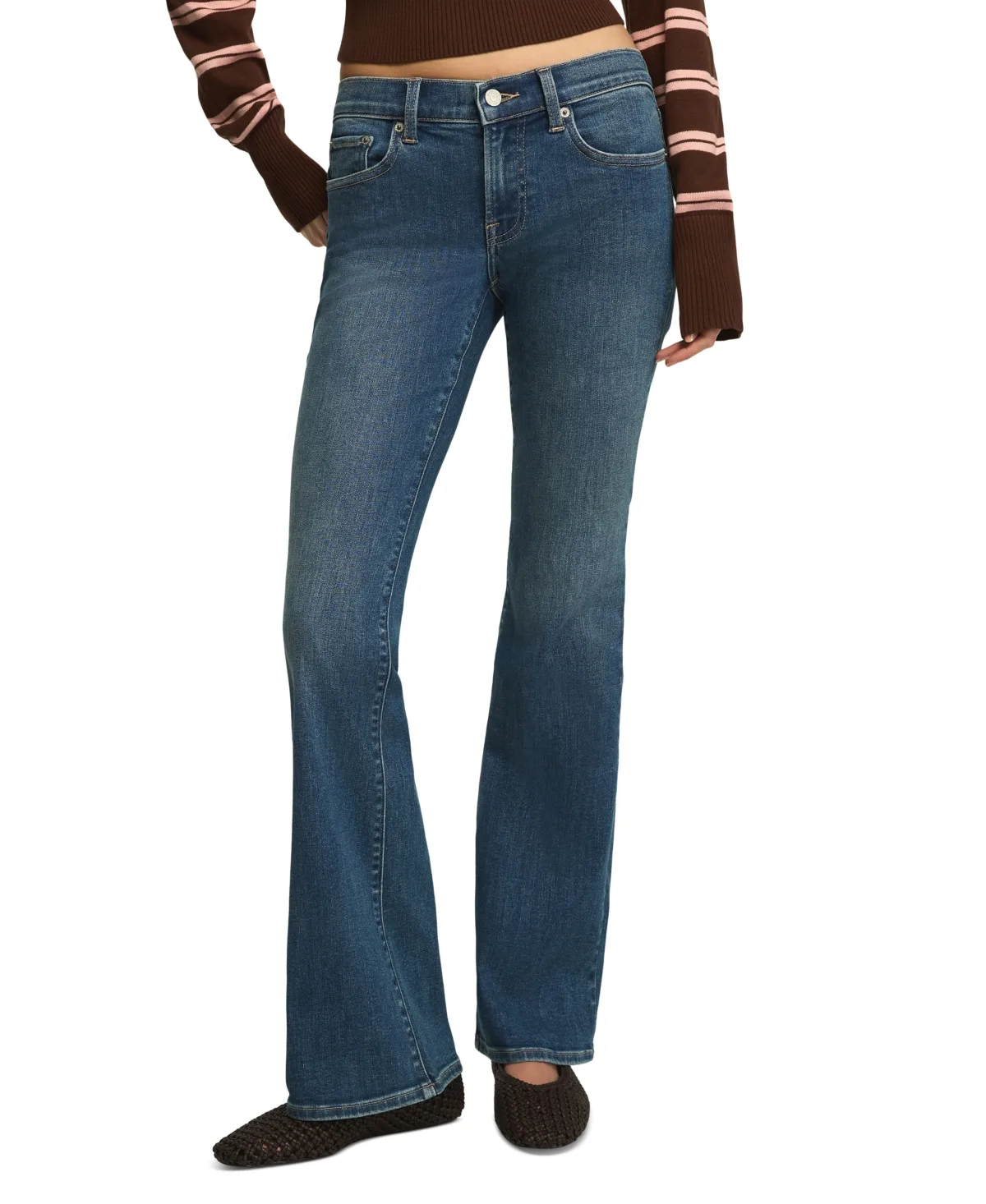 Sweet Flare Mid-Rise Cotton-Blend Jeans